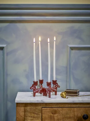 Siffer adventslysestage - Rød, 23 cm - Bloomingville