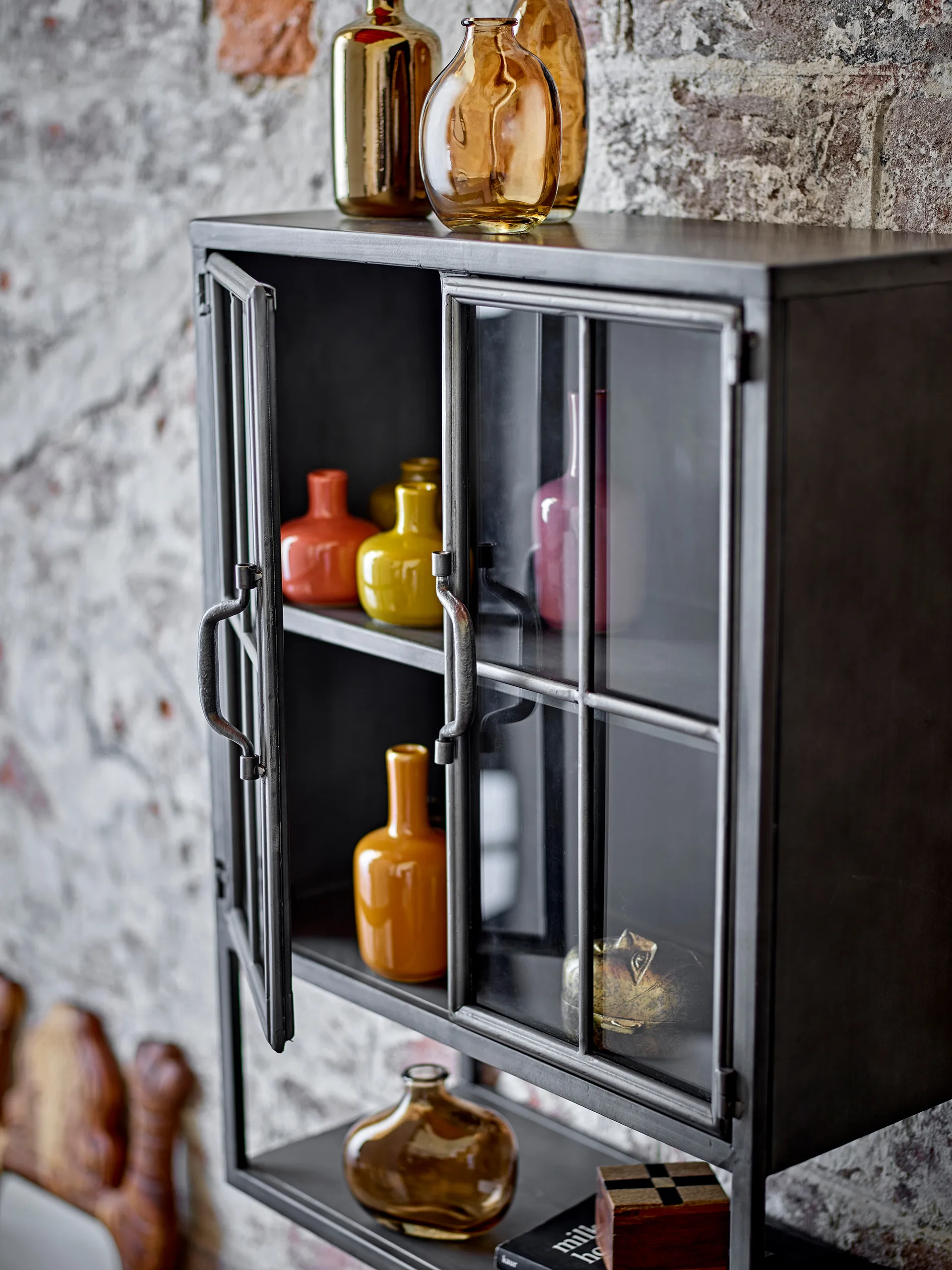 Sindre skab 46x21,5x61 cm, Black, metal Bloomingville