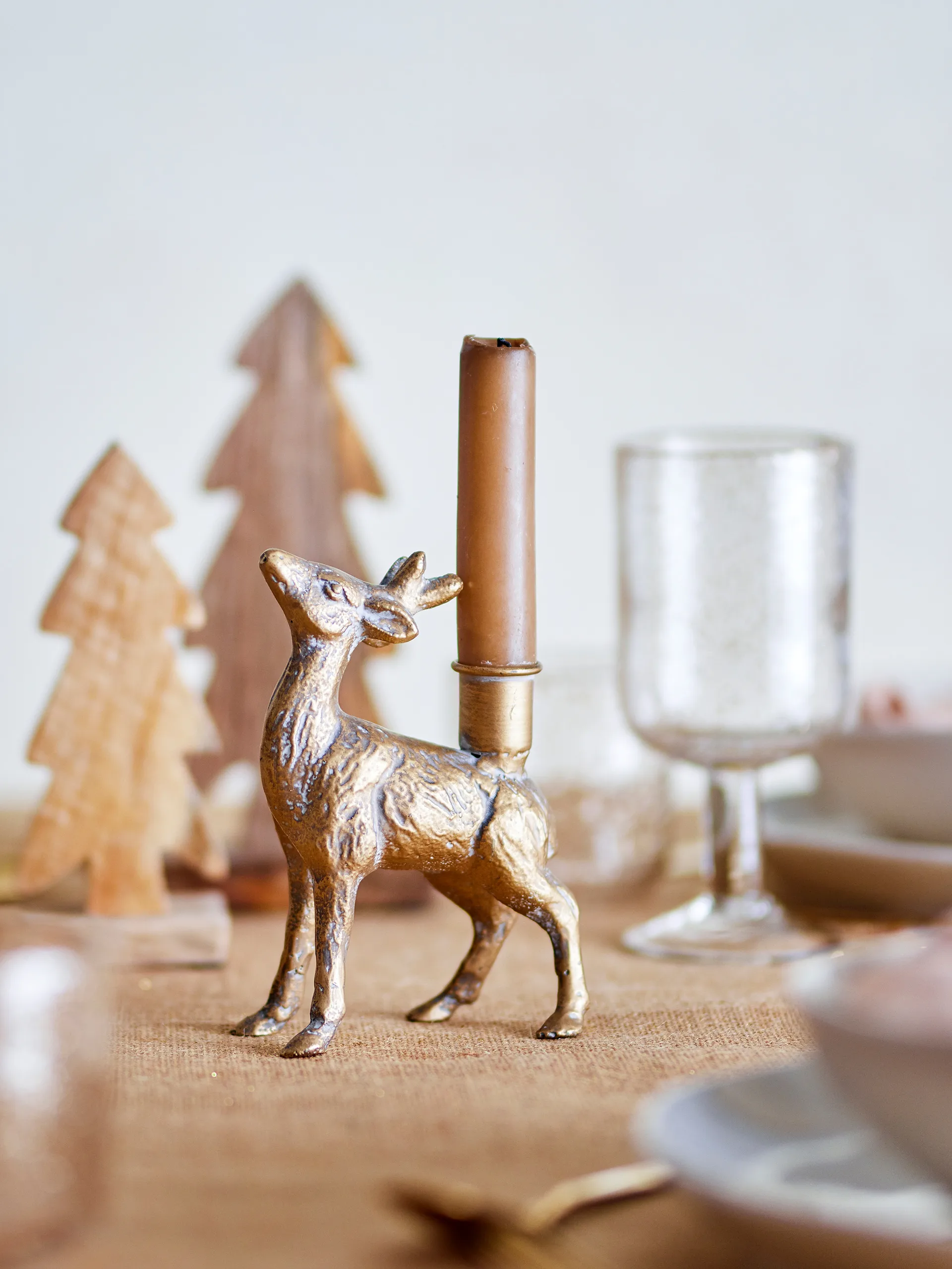 Souris lysestage 15 cm, Messing Bloomingville