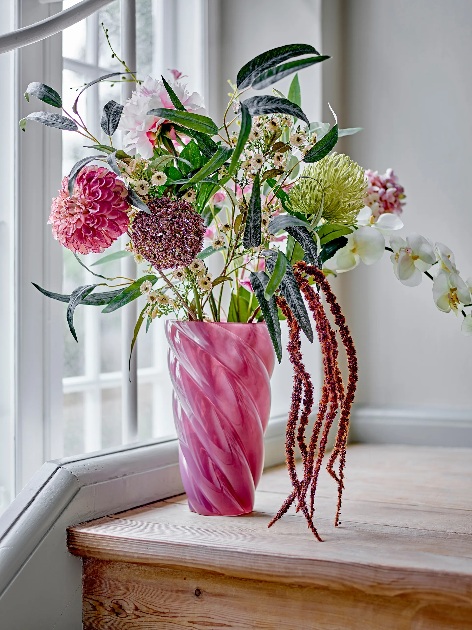 Stem kunstig blomst, orkidé, Pink Bloomingville