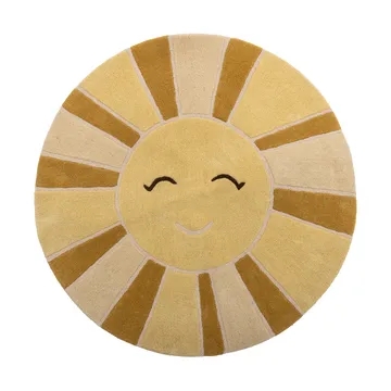 Sun uldmåtte Ø110 cm - Gul - Bloomingville
