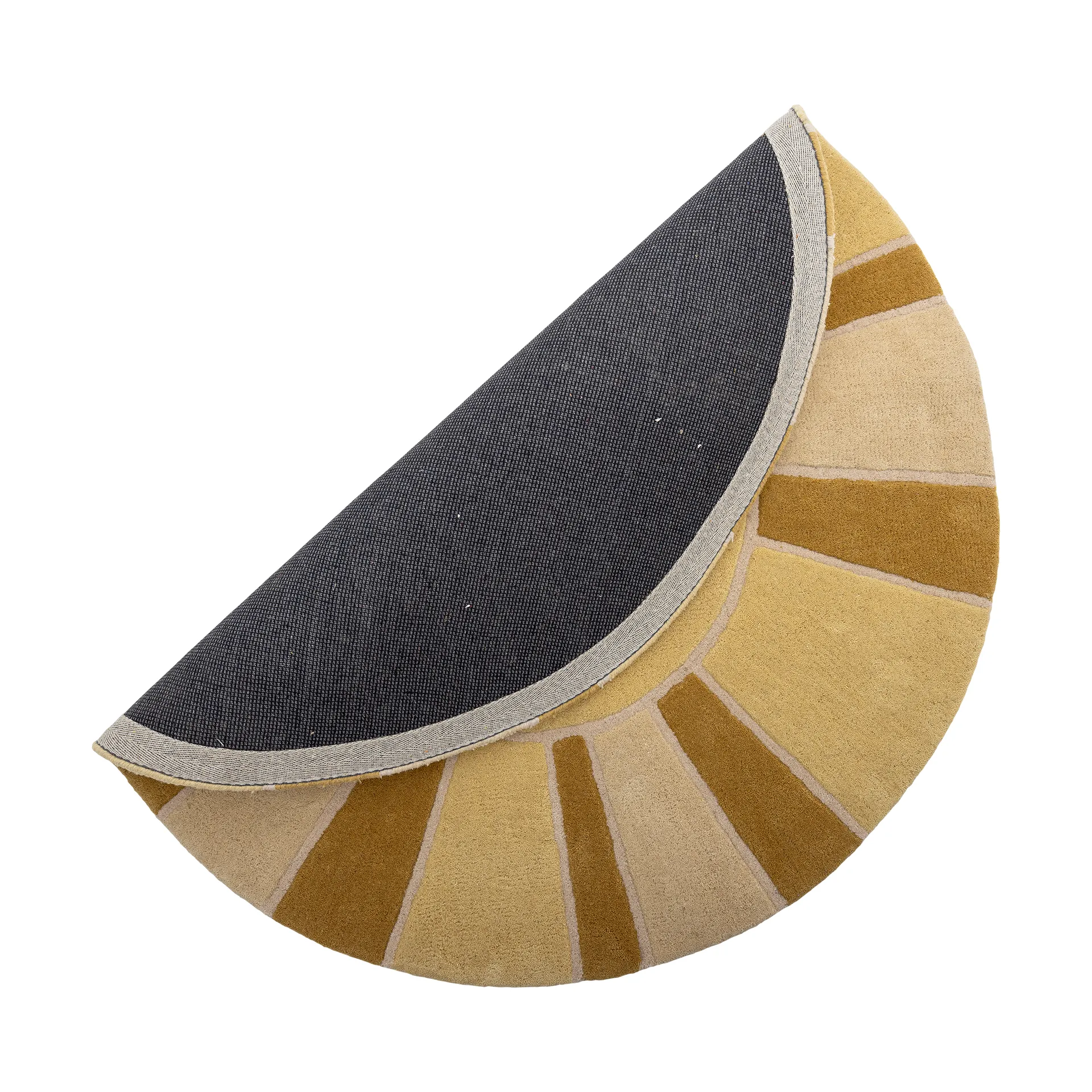 Sun uldmåtte Ø110 cm, Gul Bloomingville