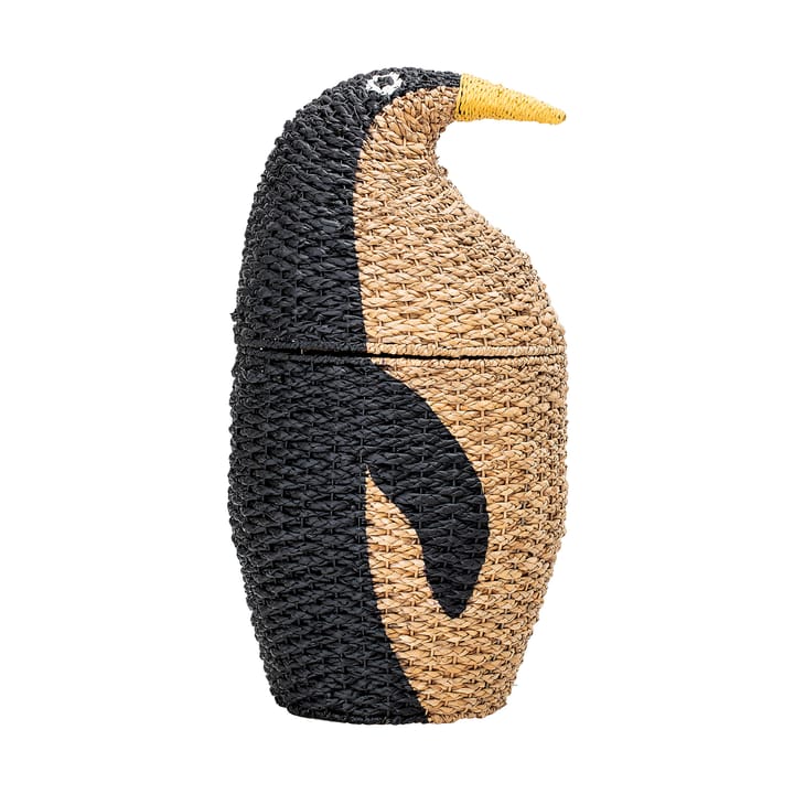 Tazia opbevaringskurv med låg 69xØ37 cm. - Sort - Bloomingville