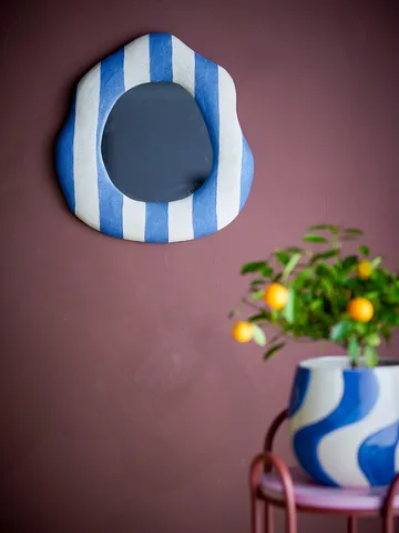 Travis vægspejl 39,5x38,5 cm - Blå - Bloomingville