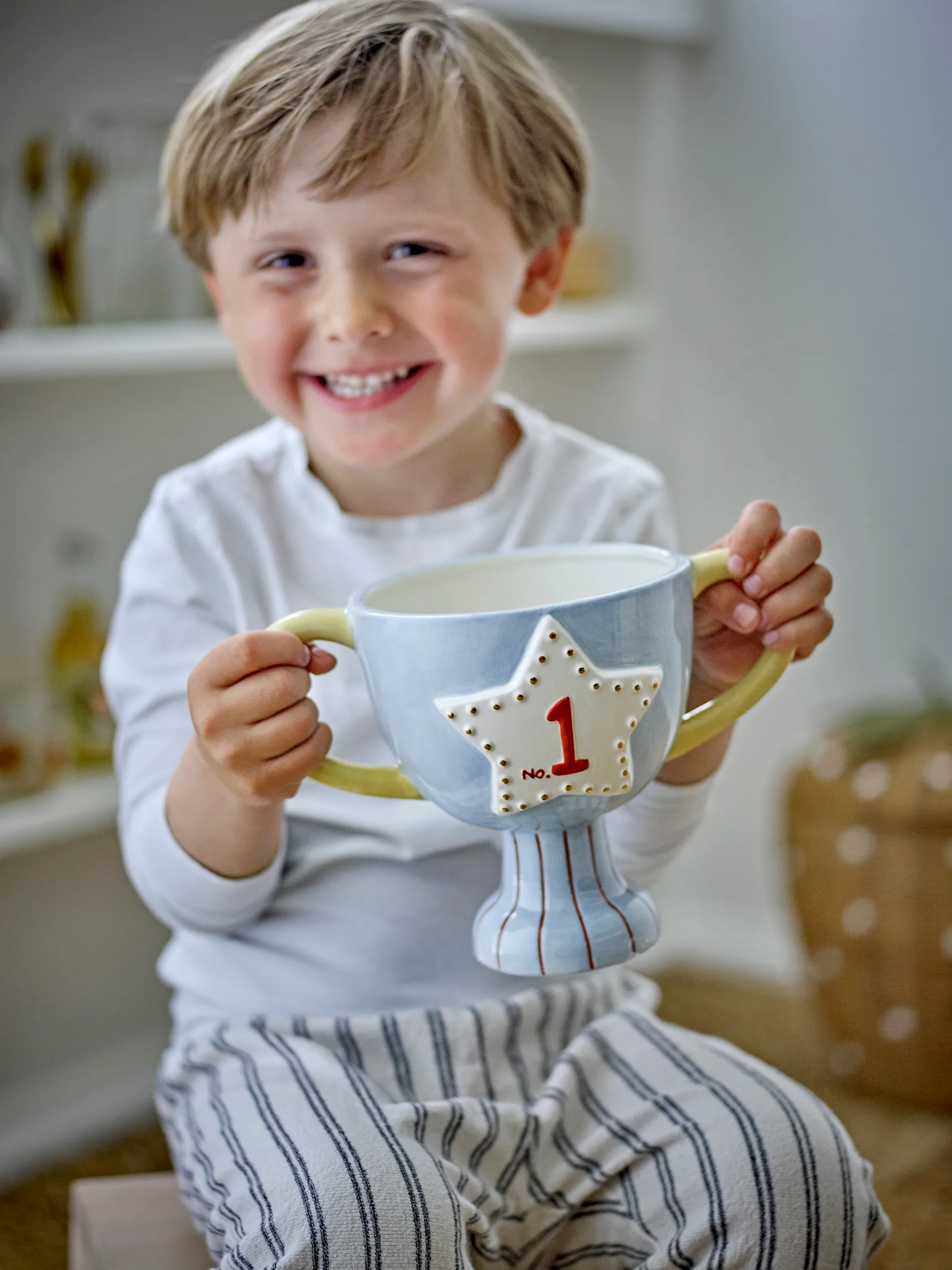 Trophy urtepotte 23x16 cm, Blå Bloomingville