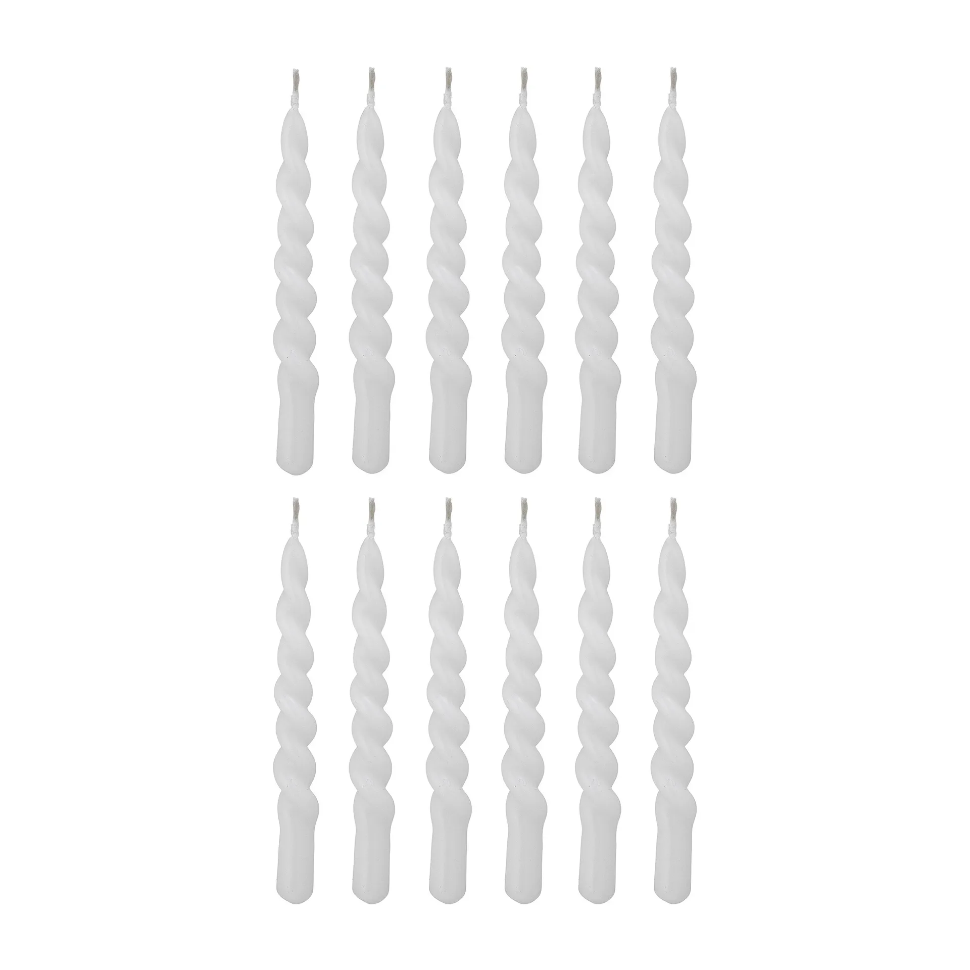 Twist lys 12-pak, Hvid Bloomingville