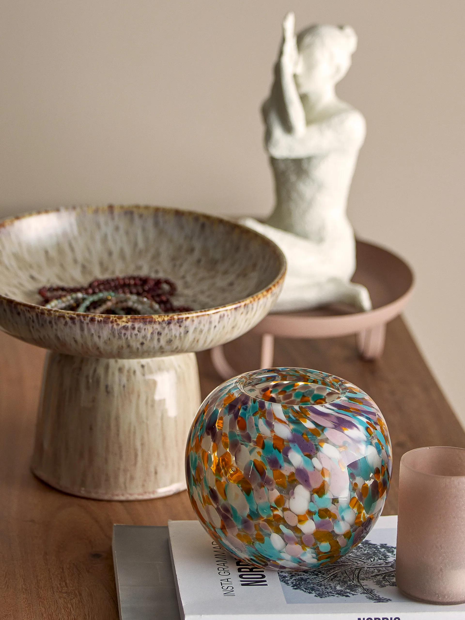 Vidia fyrfadsstage 12 cm, Orange Bloomingville