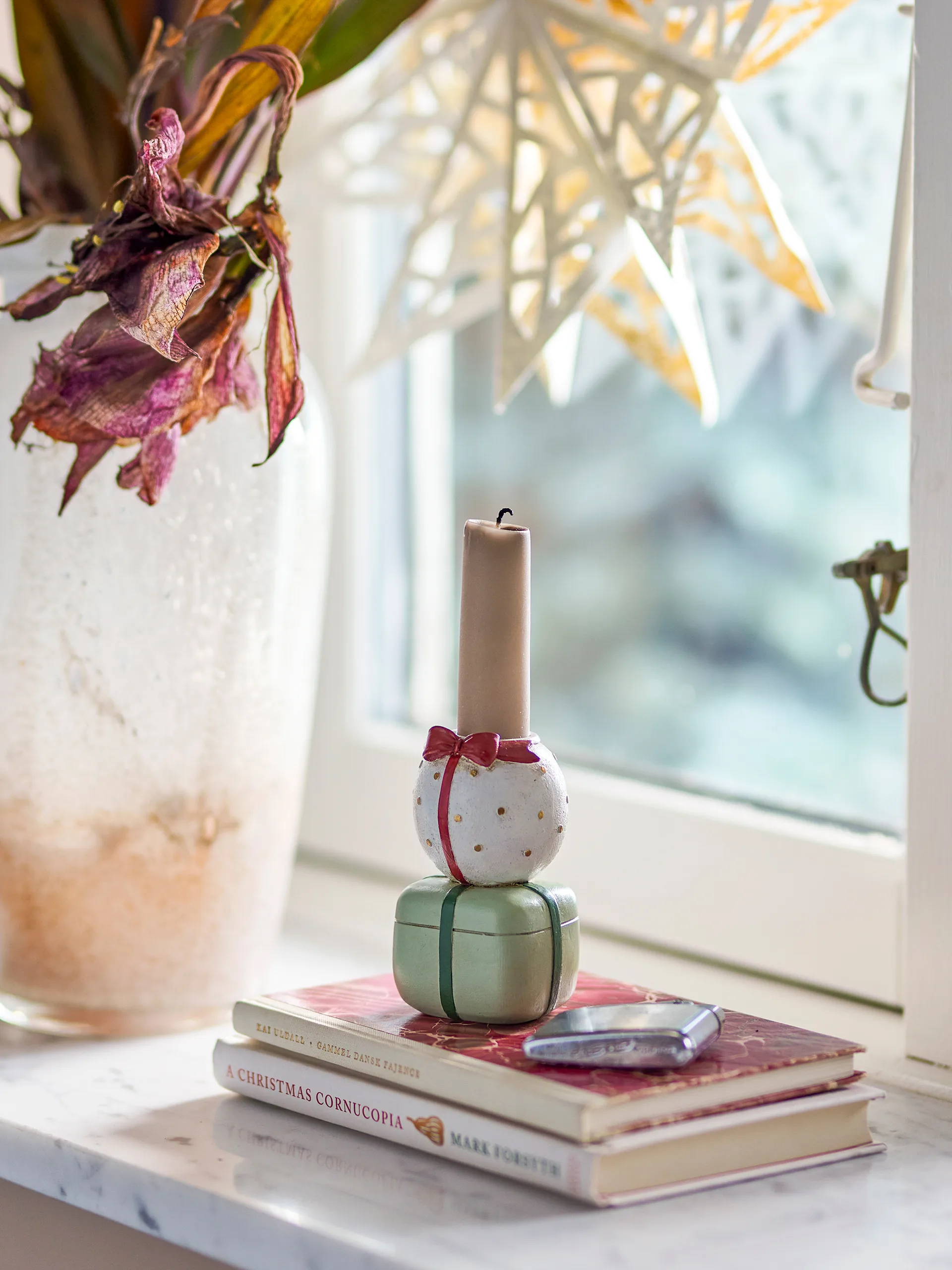 Wish lysestage, Hvid-grøn Bloomingville