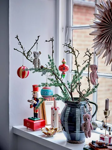 Wynn julekugle - Rød, 3-pak, Ø8 cm - Bloomingville