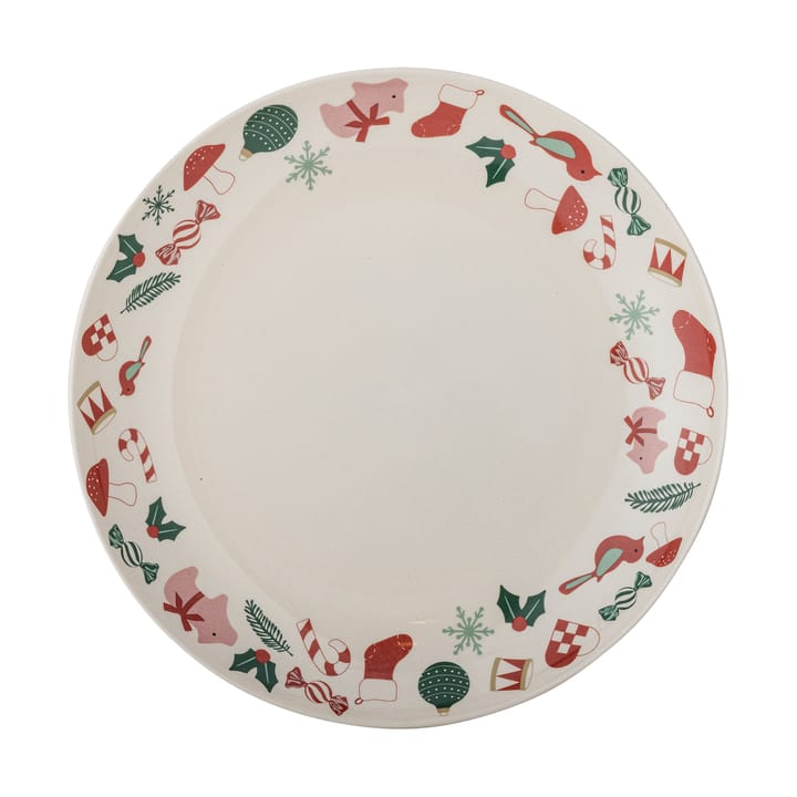 Yule serveringsfad Ø28 cm - Natur-rød - Bloomingville