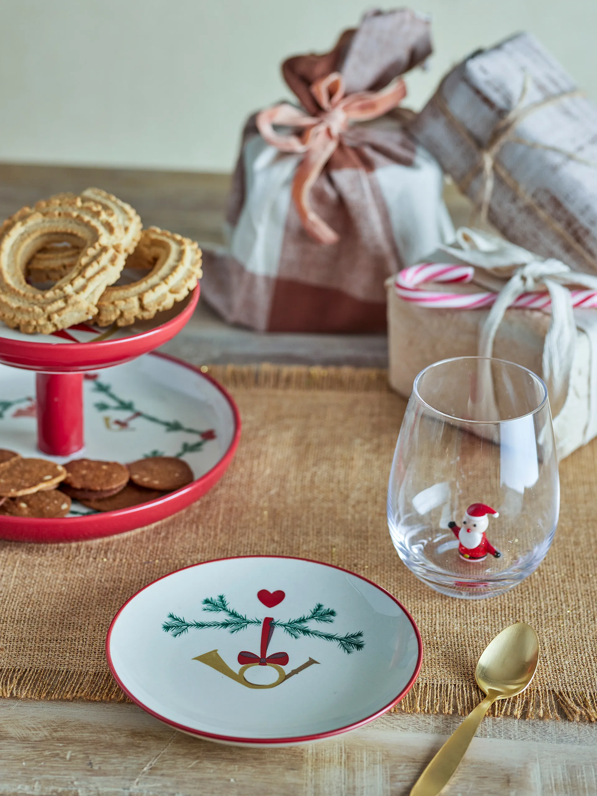 Yule tallerken Ø16 cm 2-pak, Hvid Bloomingville