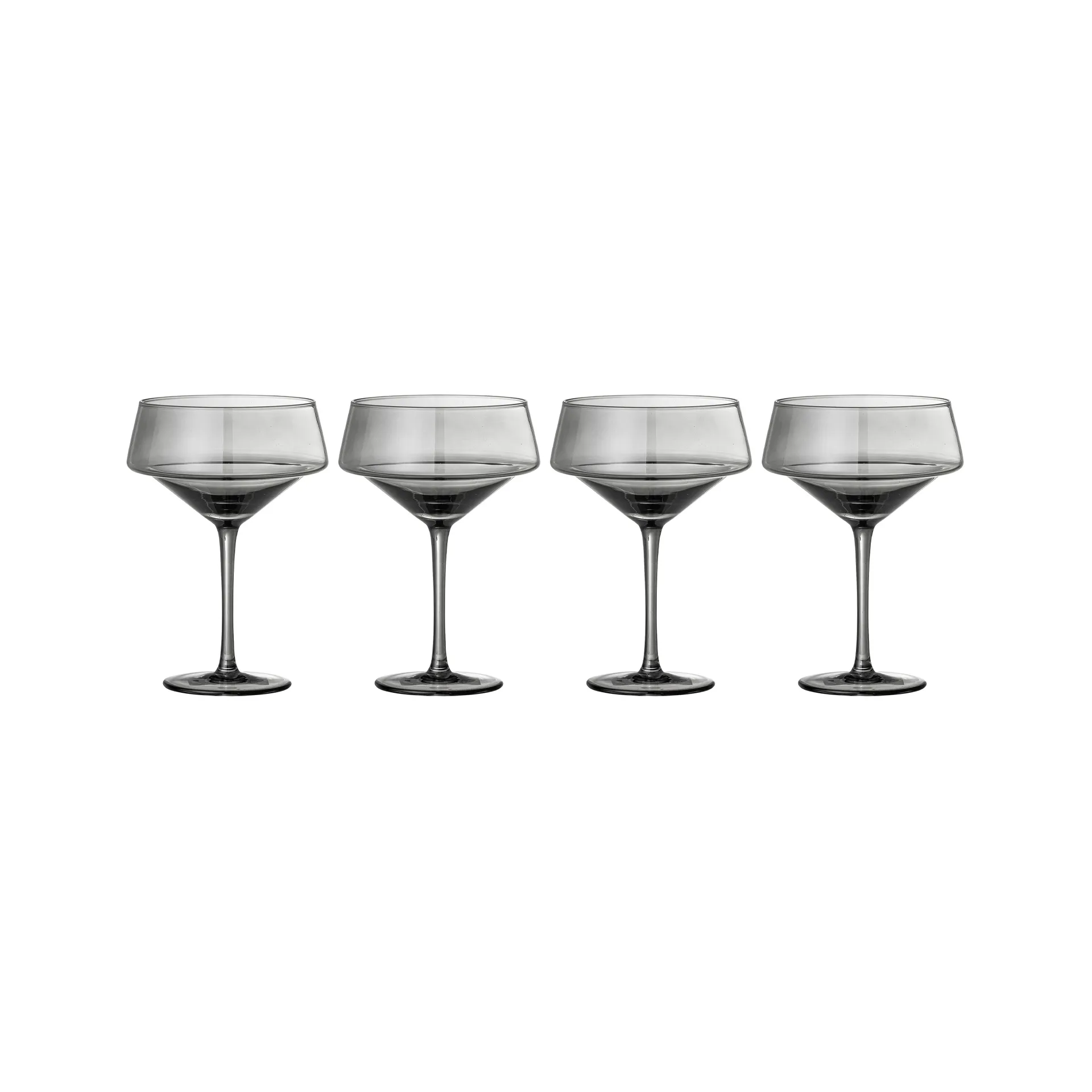 Yvette cocktailglas 33 cl 4-pak, Grå Bloomingville