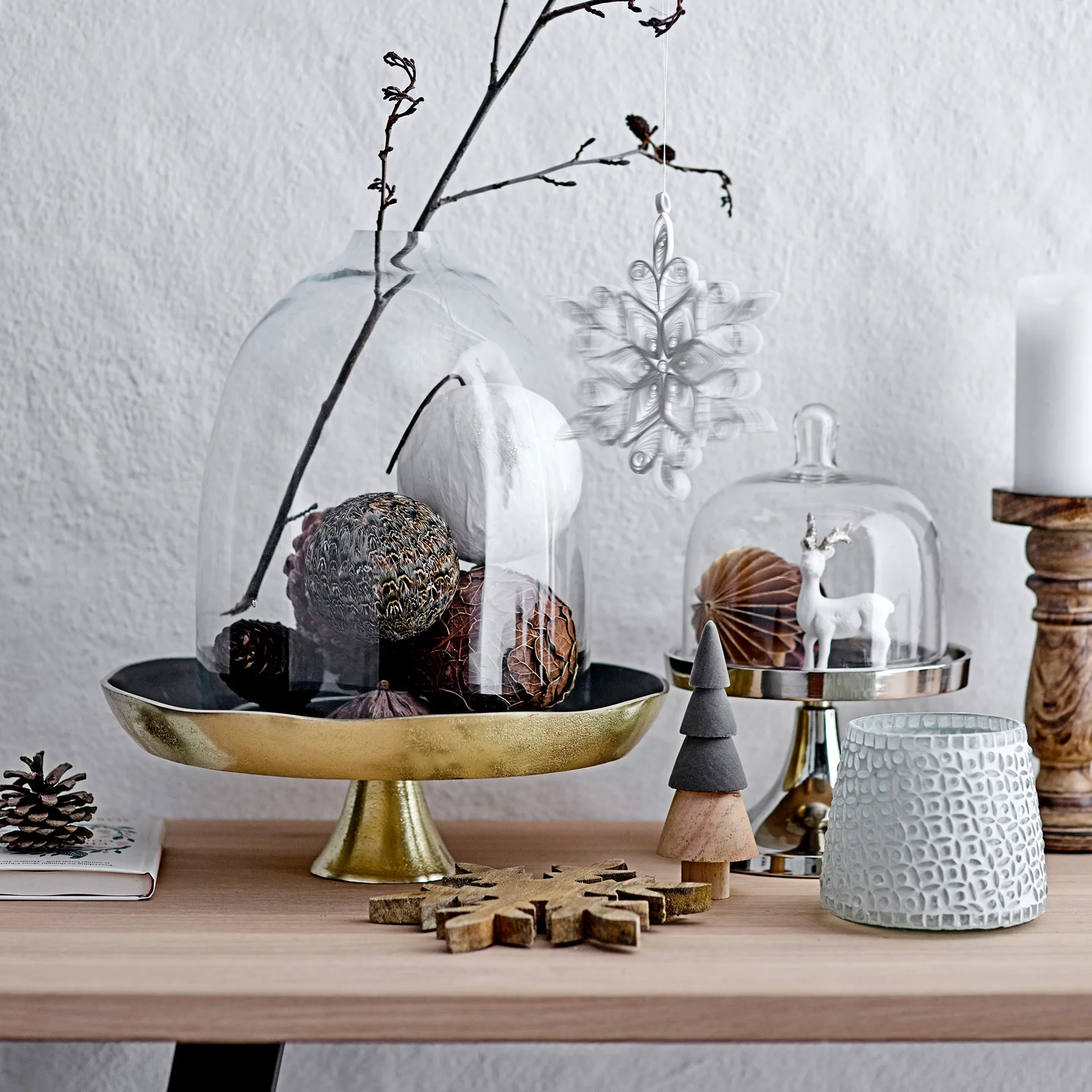 Zada Ornament egeblad julekugle, Brun Bloomingville