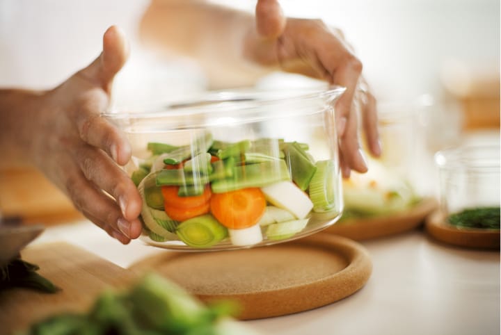 Hot Pot skålsæt med korklåg 3-pak, Glas Bodum