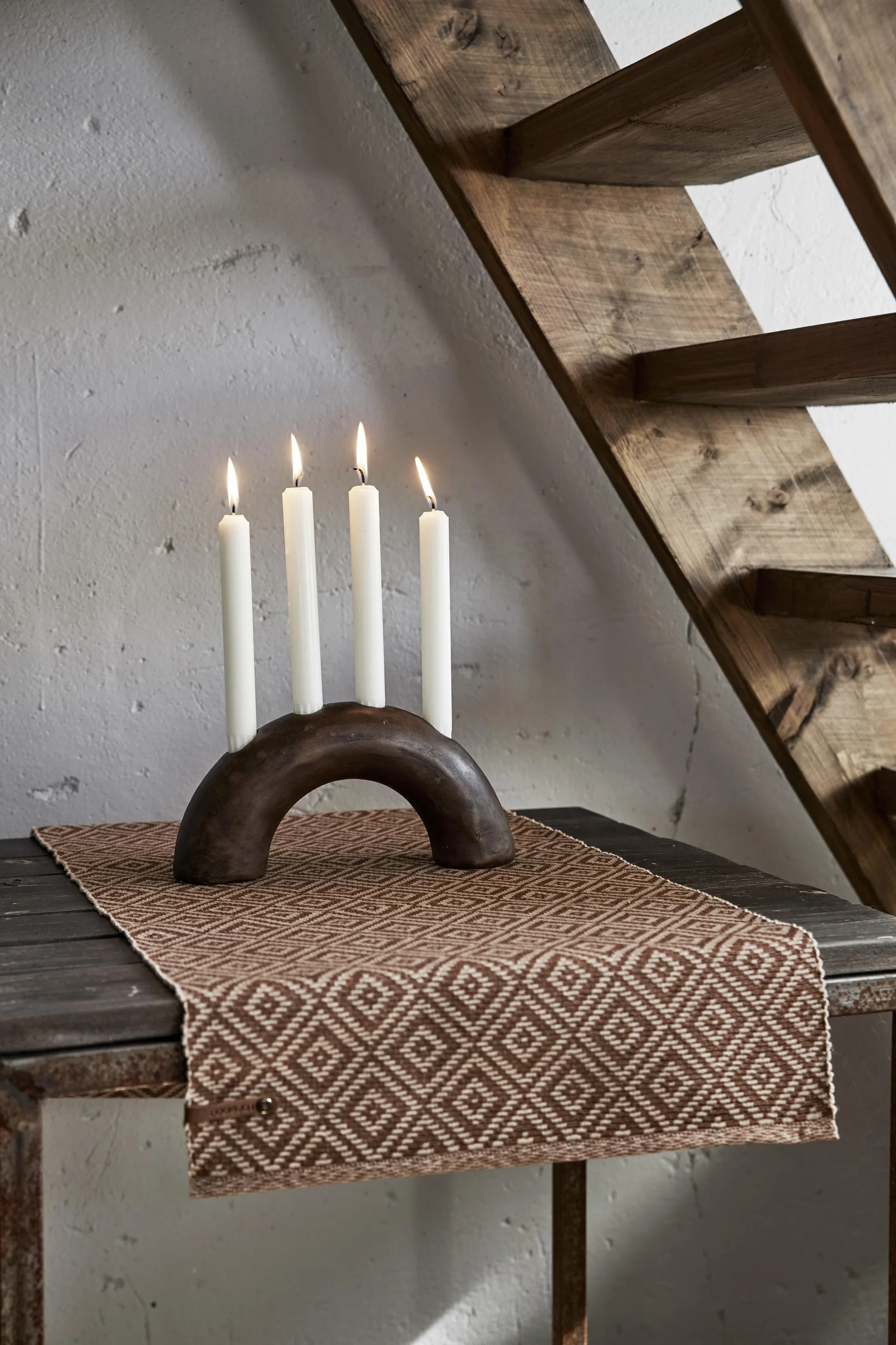 Arcus adventslysestage 26 cm, Brun Boel & Jan