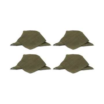 Astrid serviet 40x40 cm 4-pak - Grøn - Boel & Jan