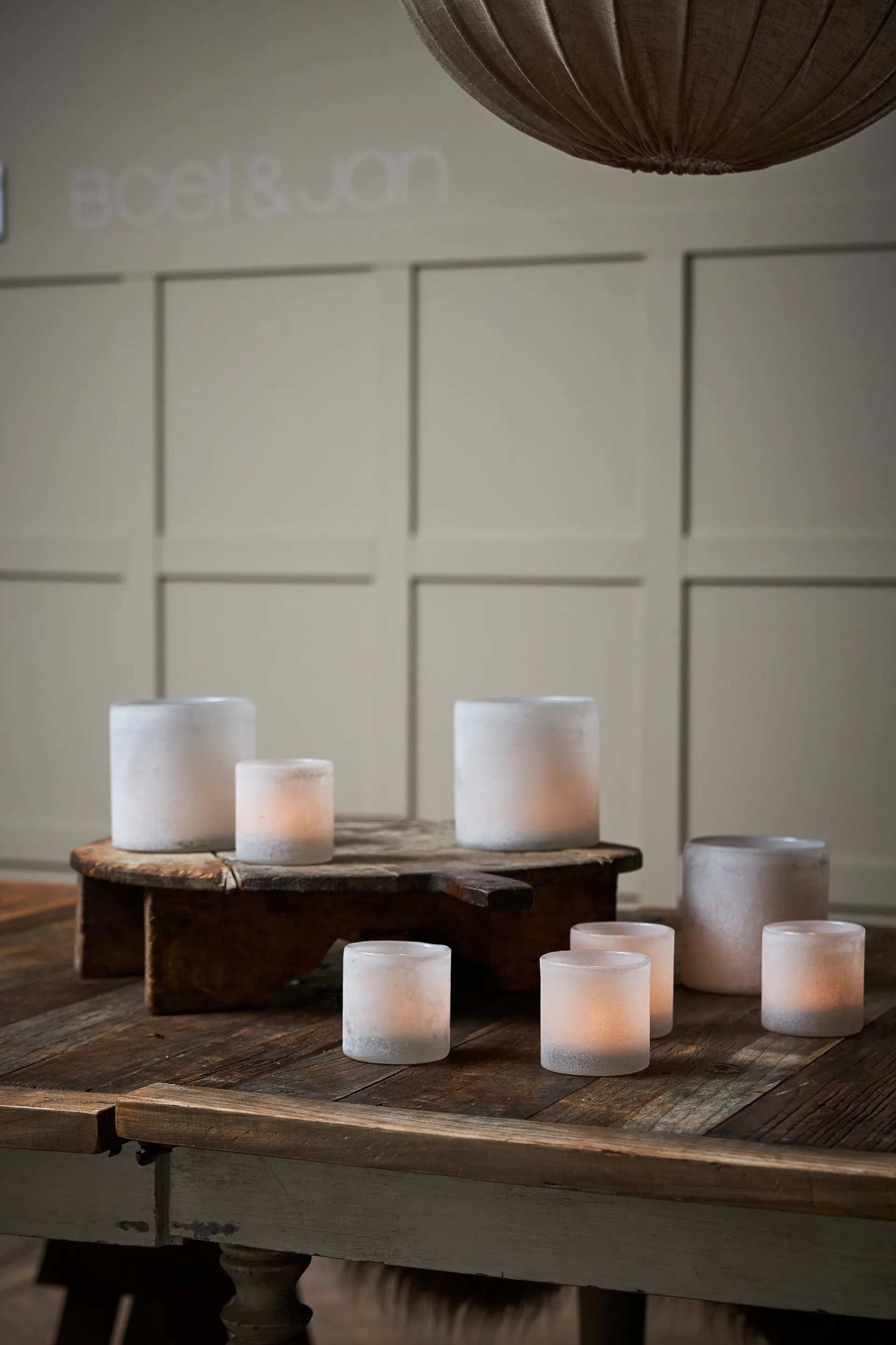 Bungenäs fyrfadsstage Ø12,5 cm, Hvid Boel & Jan