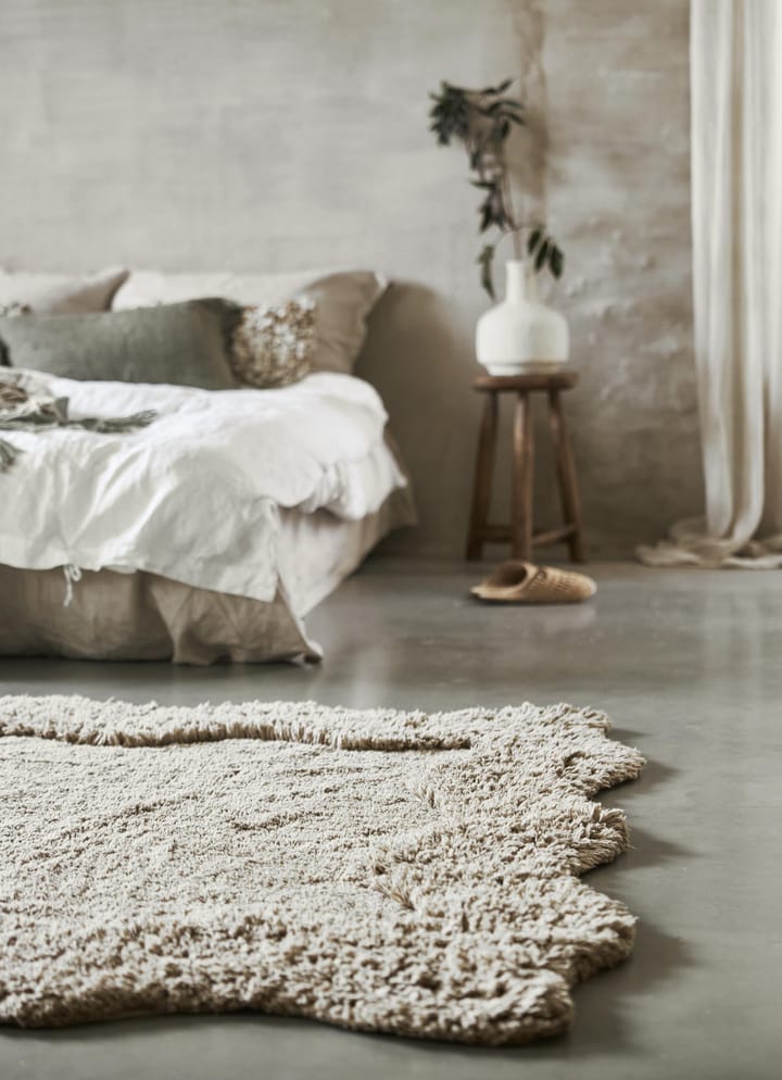 Curly bomuldstæppe, 200x300 cm, Beige Boel & Jan