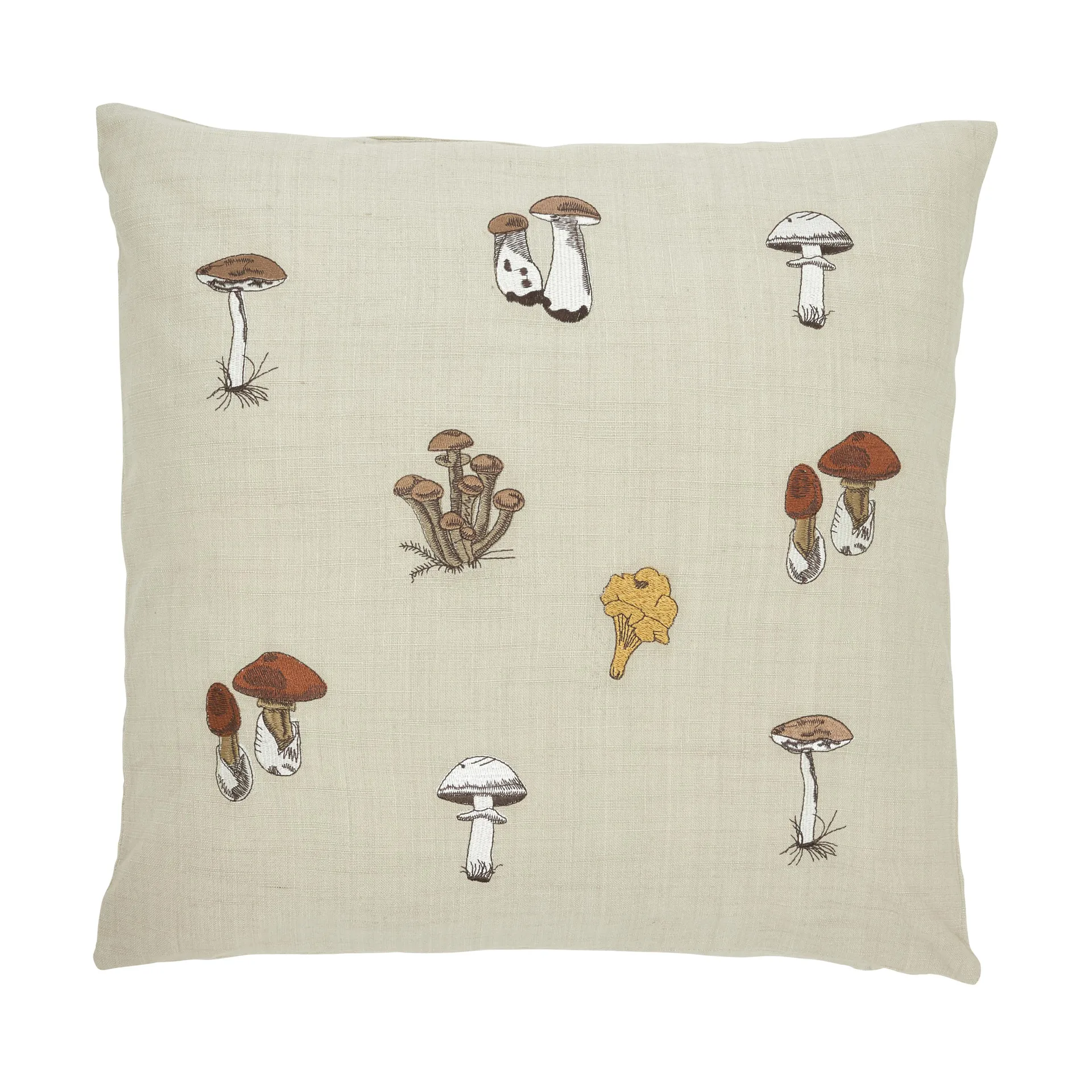 Fungi pudebetræk 45x45 cm, Beige/Multi Boel & Jan