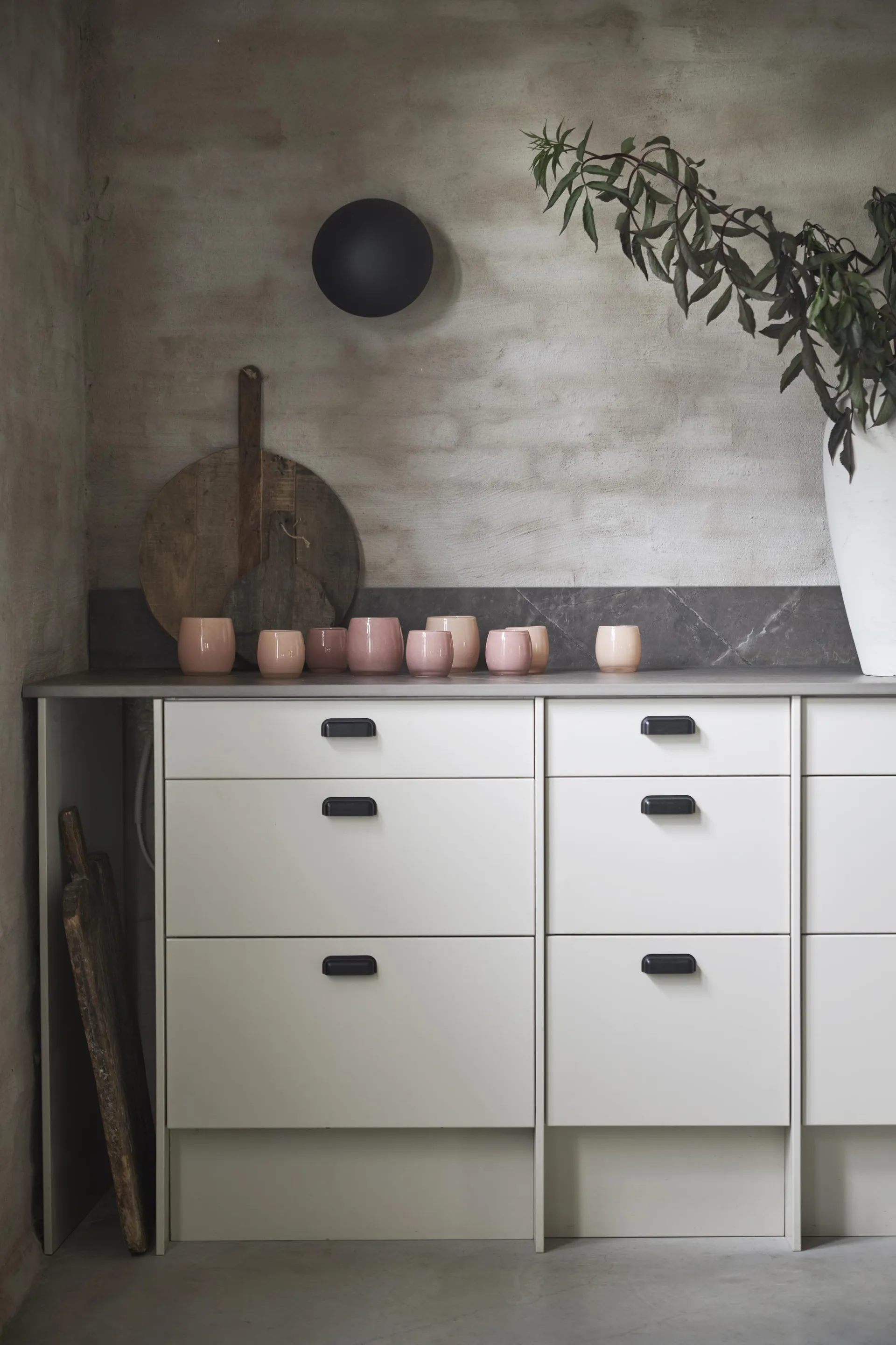 Goya fyrfadsstage Ø8 cm, Lyserød Boel & Jan