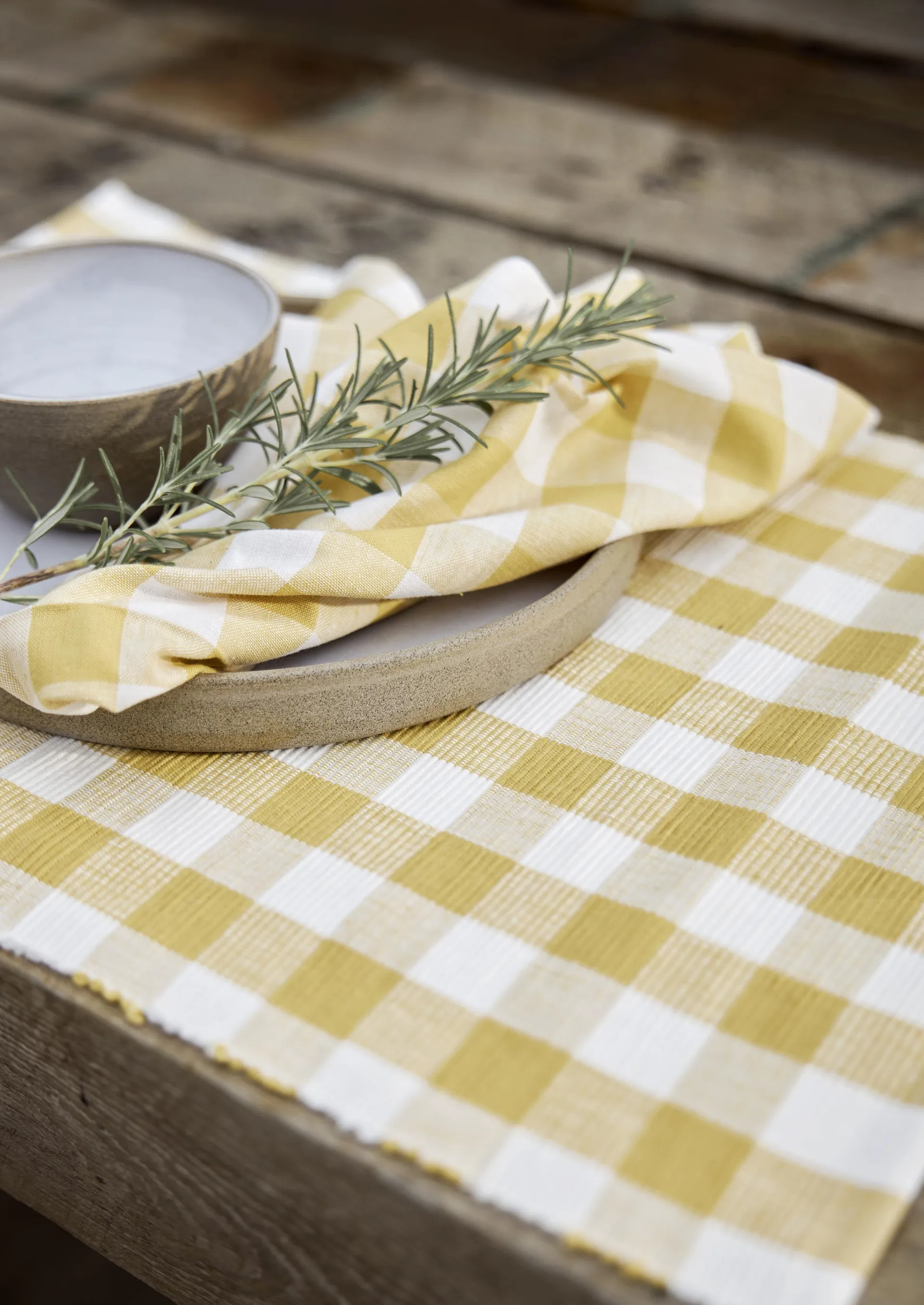 Grete dækkeserviet 35x45 cm, Gul Boel & Jan