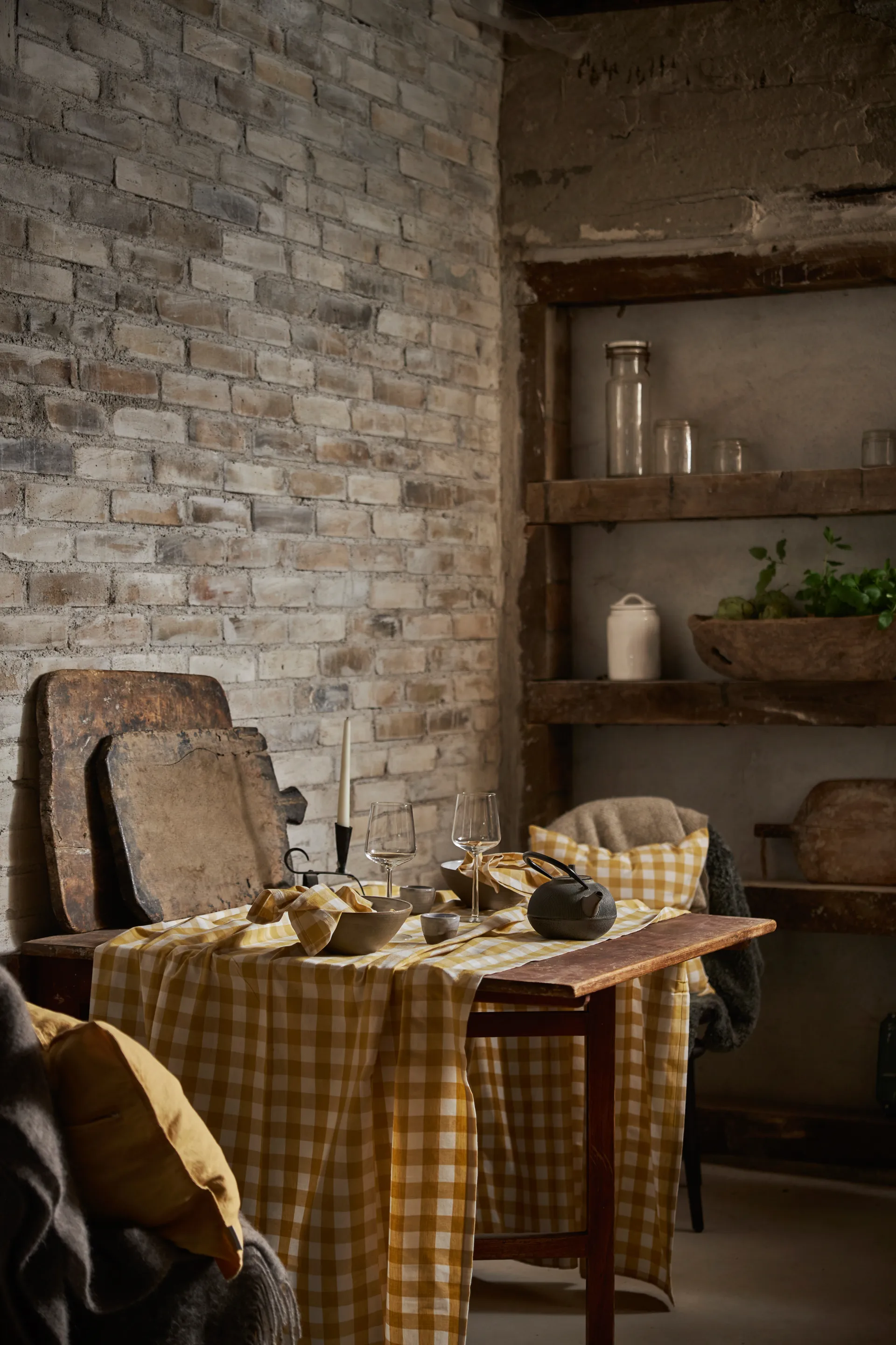 Grete pudebetræk 45x45 cm, Gul Boel & Jan