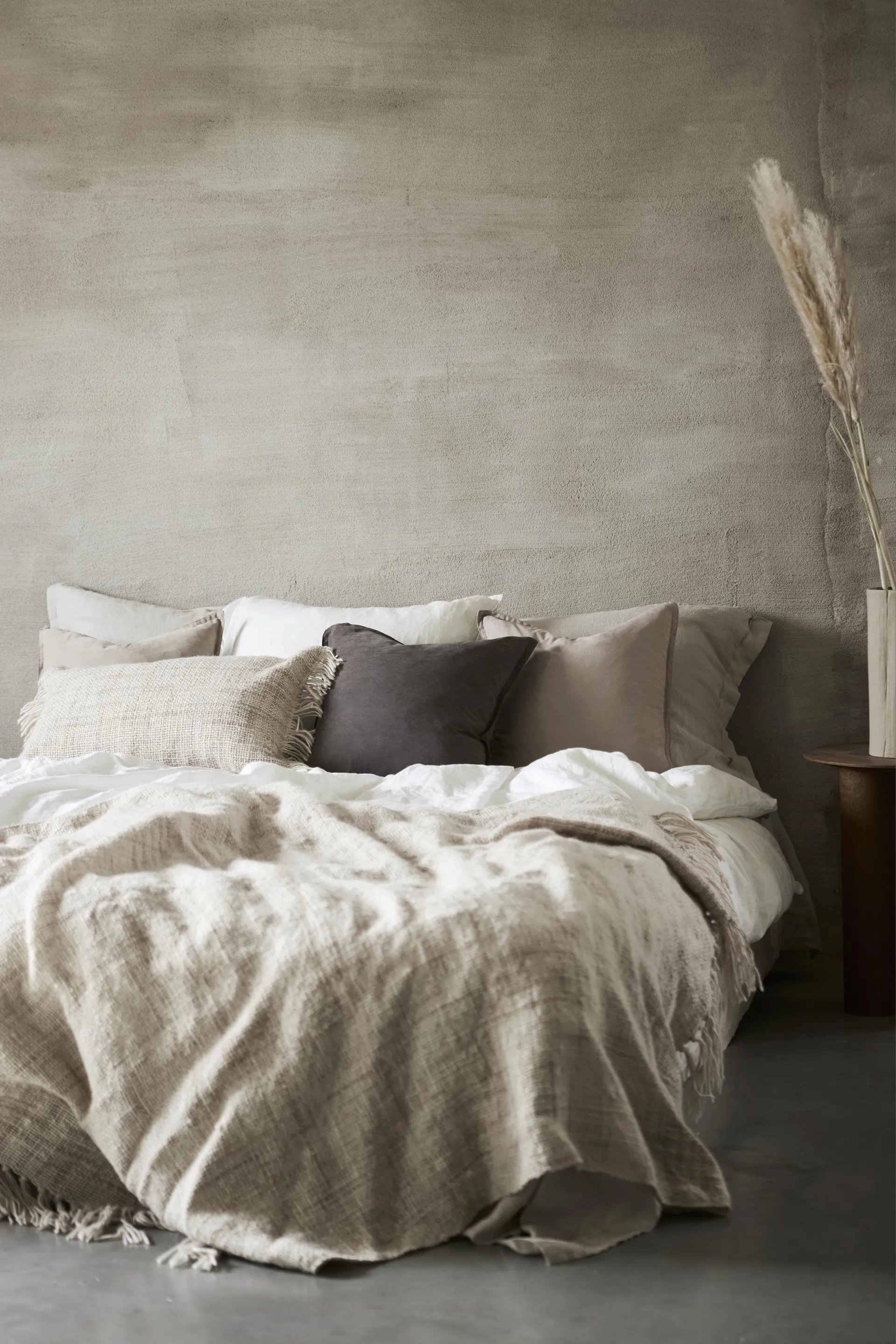 Hanna pudebetræk 45x45 cm, Grå Boel & Jan