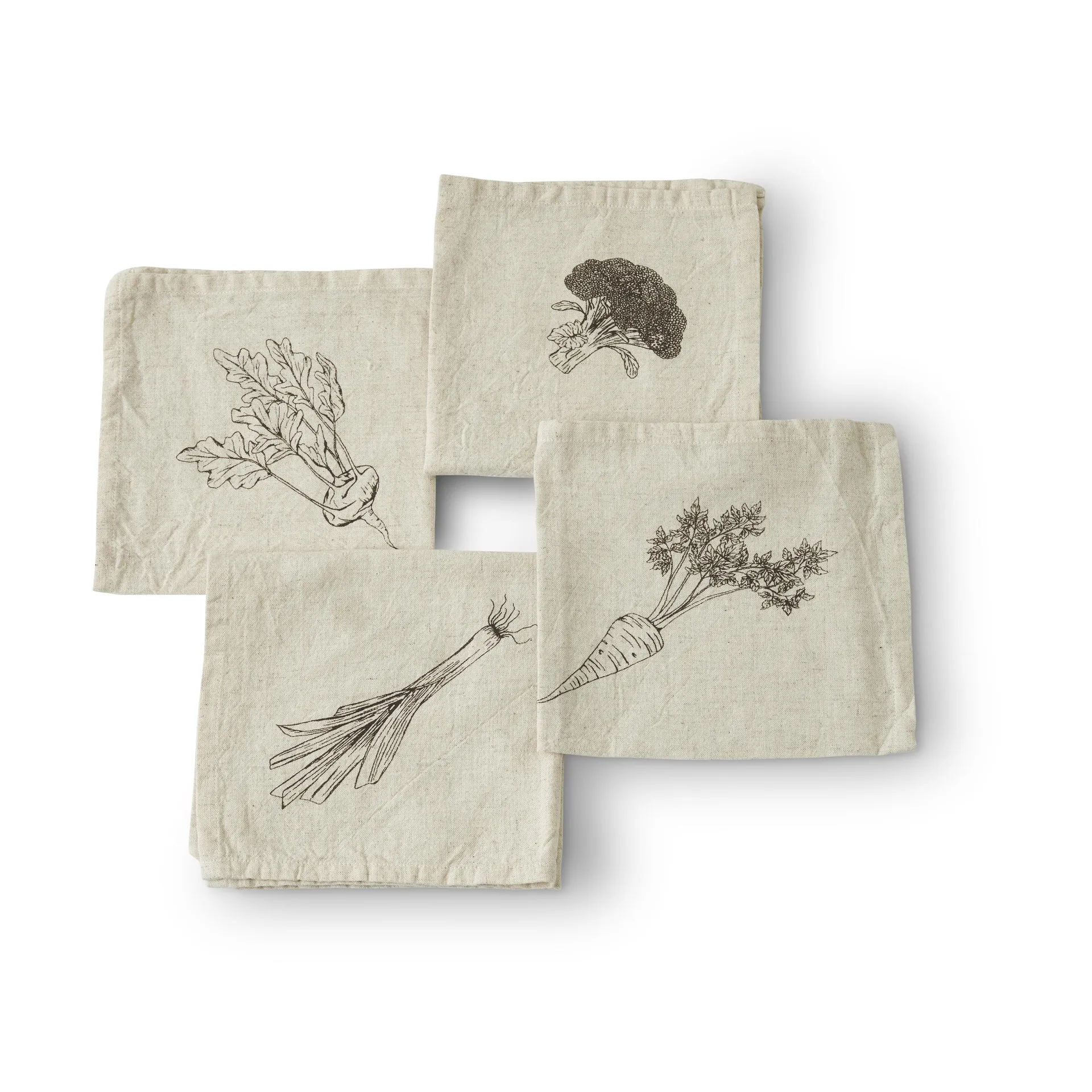 Odla servietter 40x40 cm 4-pak, Beige/Brun Boel & Jan