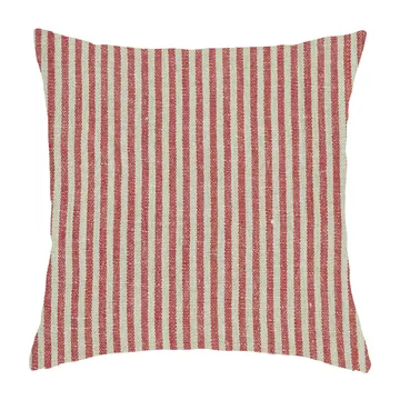 Rough Linen Stripe pudebetræk 45x45 cm - Rød - Boel & Jan