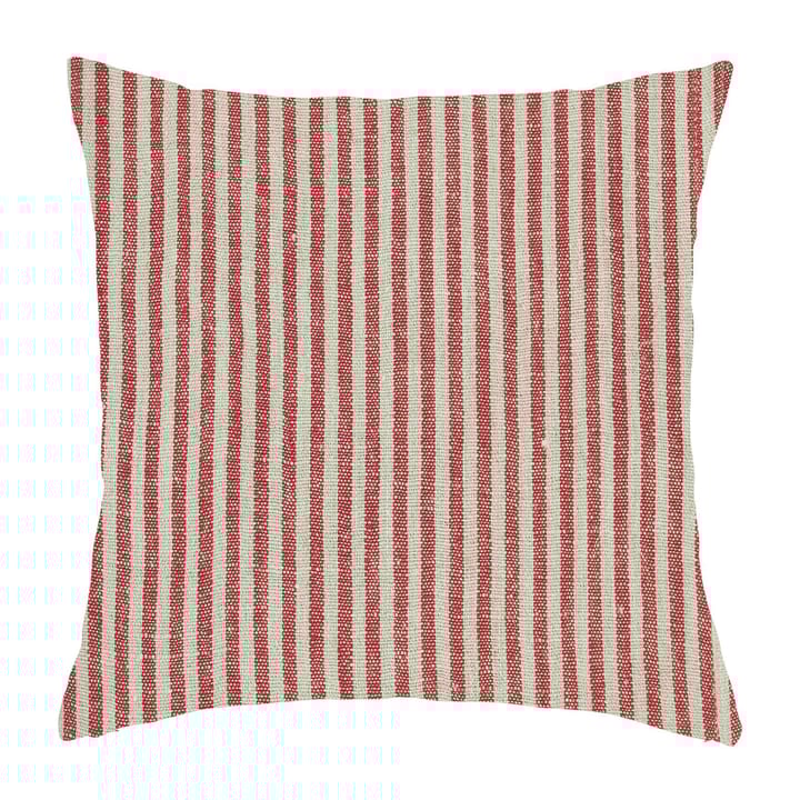 Rough Linen Stripe pudebetræk 45x45 cm, Rød Boel & Jan