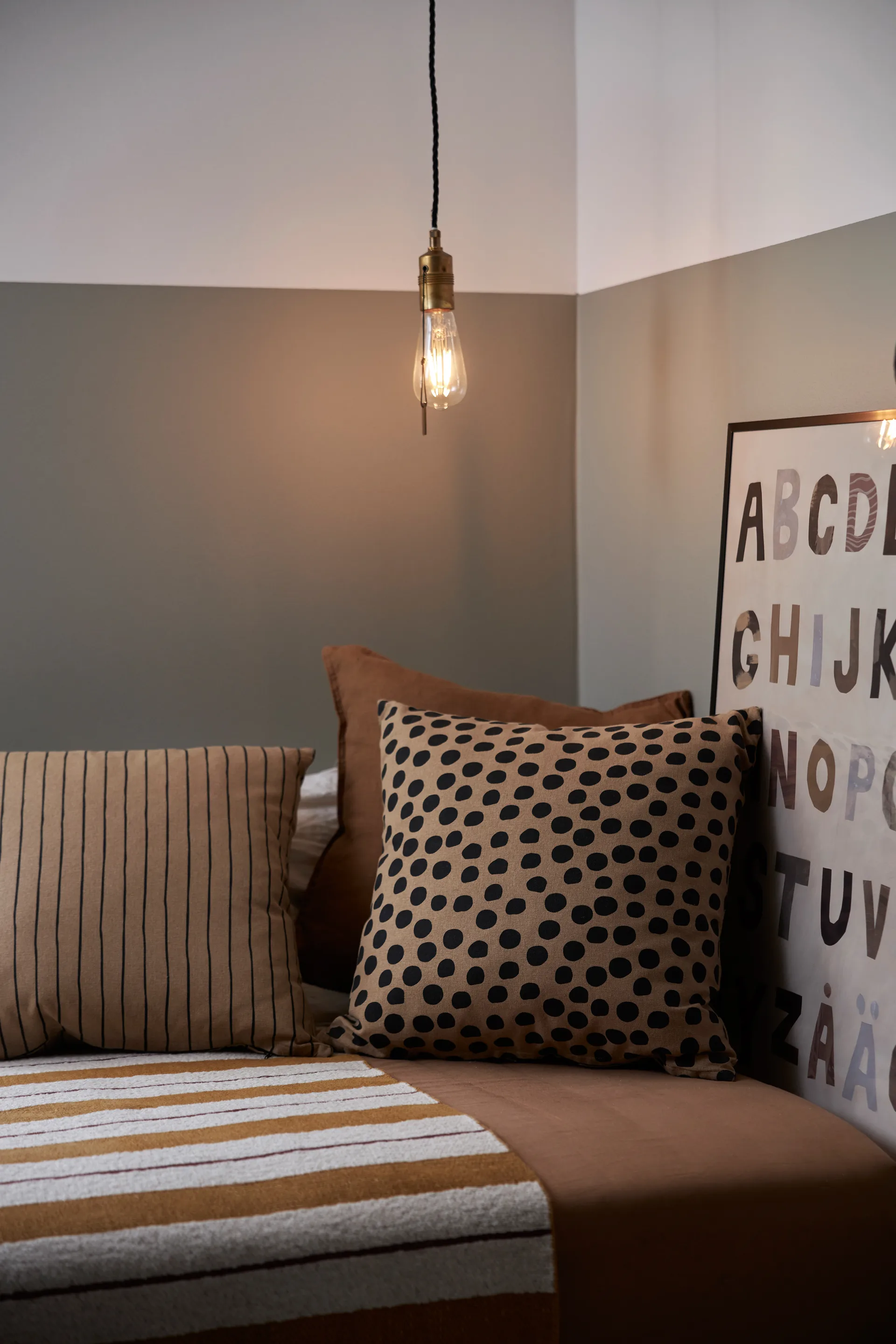 Sabina pudebetræk 45x45 cm, Lysebrun Boel & Jan