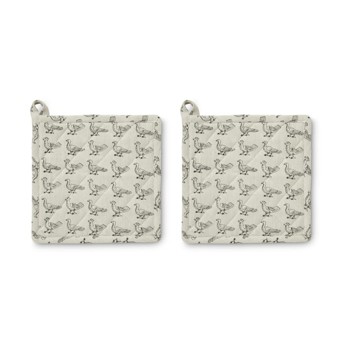 Stina grydelap 20x20 cm 2-pak - Beige - Boel & Jan
