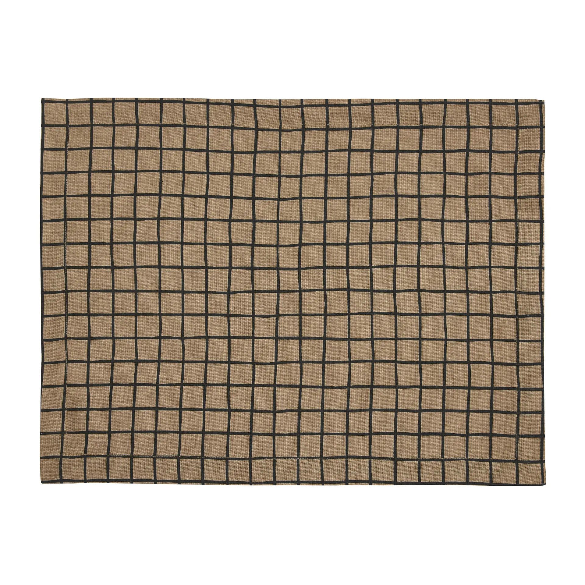 Tofta check dækkeserviet 35x45 cm, Brun Boel & Jan