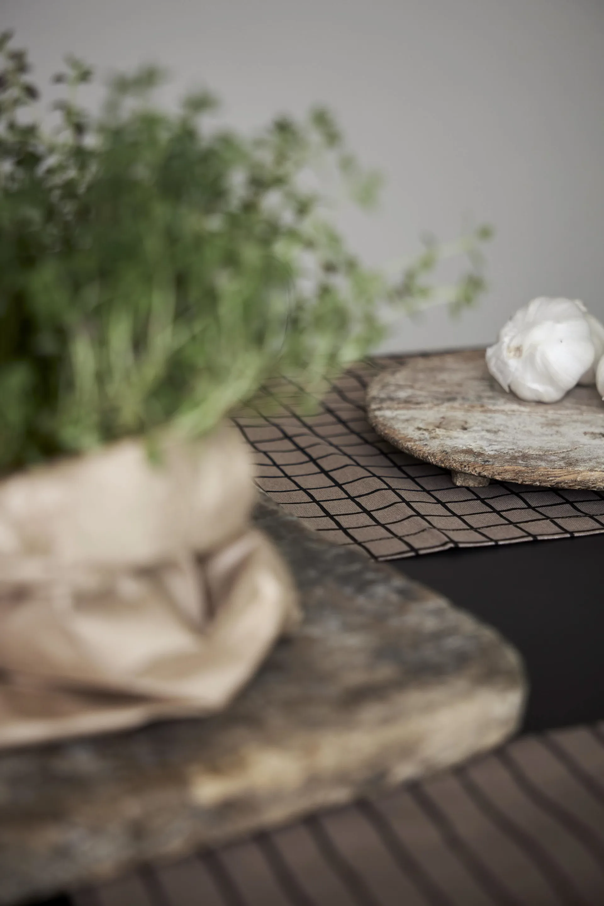 Tofta check dækkeserviet 35x45 cm, Brun Boel & Jan