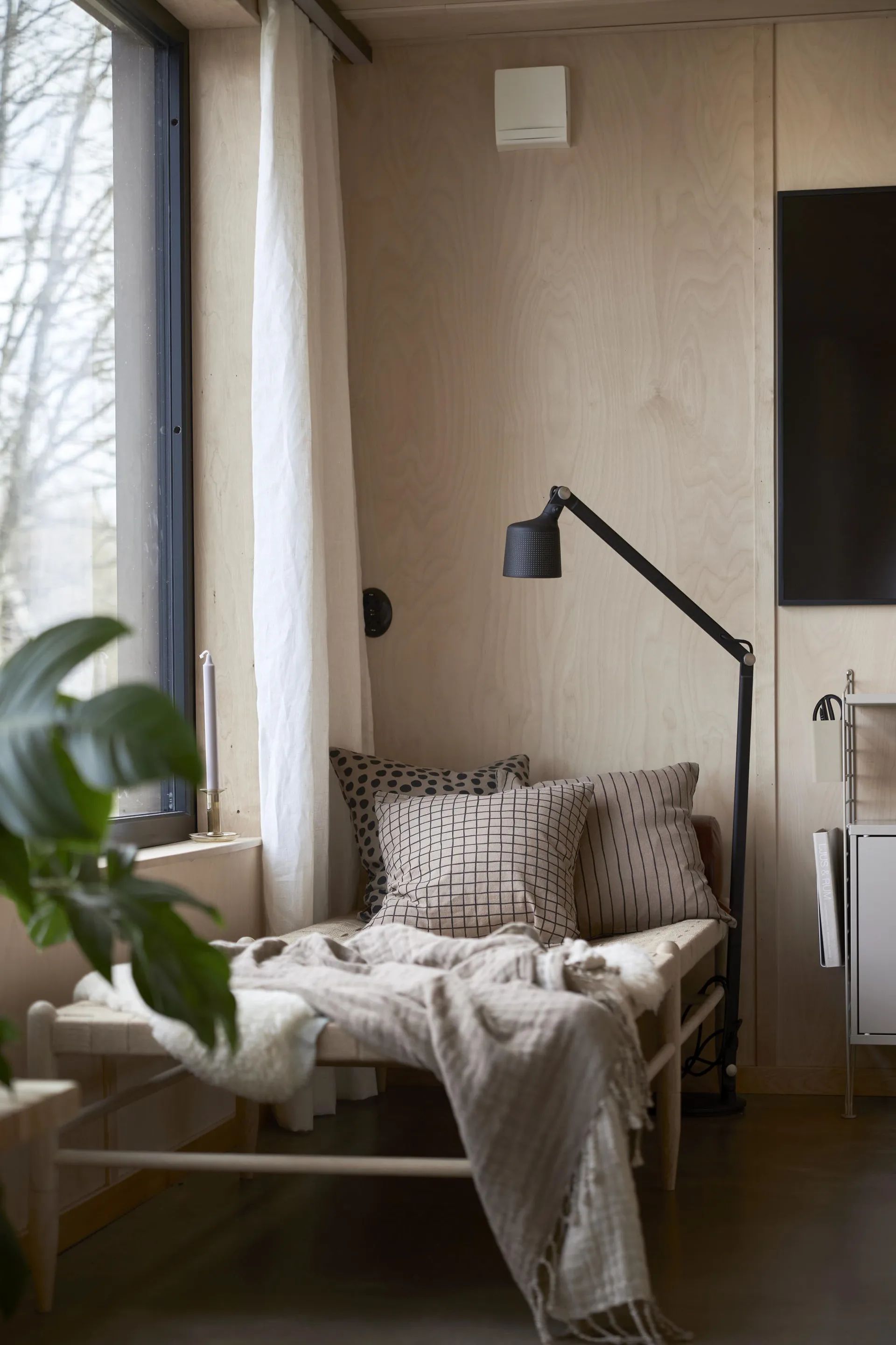 Tofta check pudebetræk 45x45 cm, Brun Boel & Jan