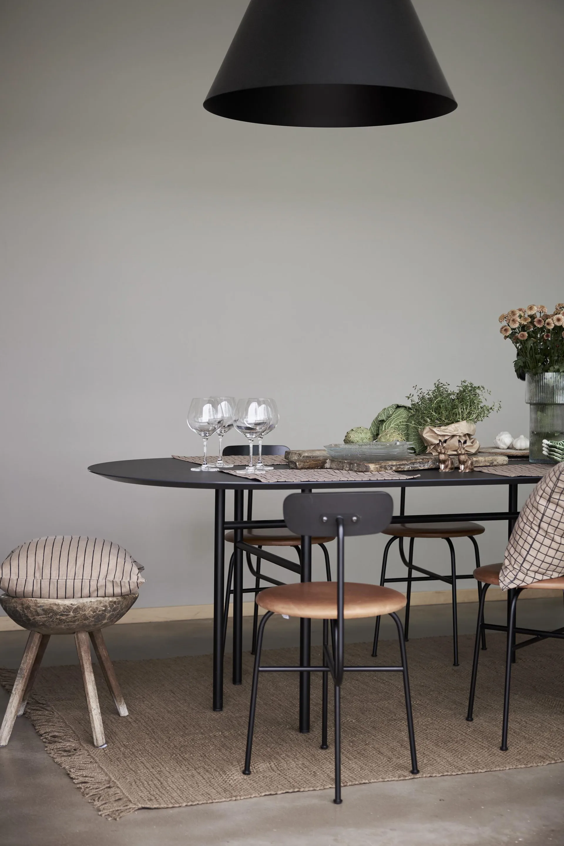 Tofta stripe pudebetræk 45x45 cm, Brun Boel & Jan