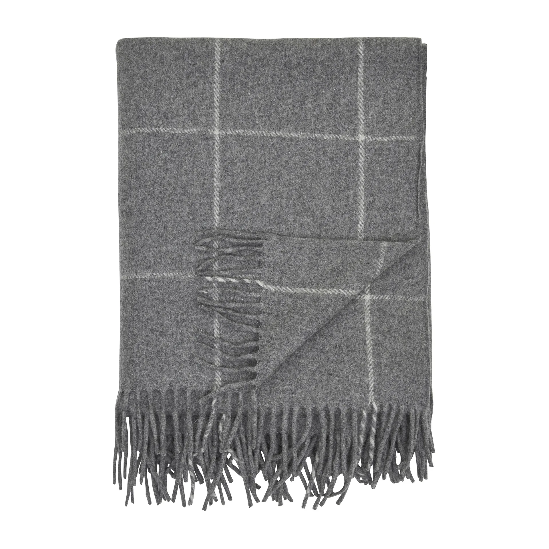 Vilgot uldplaid 130x170 cm, Grå Boel & Jan