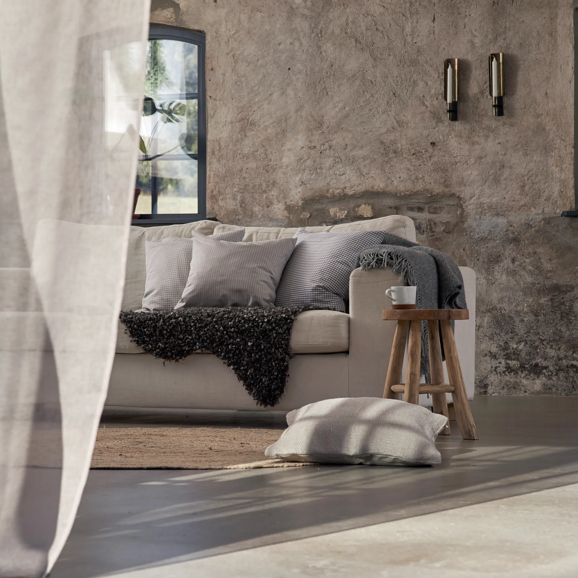 Walter uldplaid 120x150 cm, Grå Boel & Jan