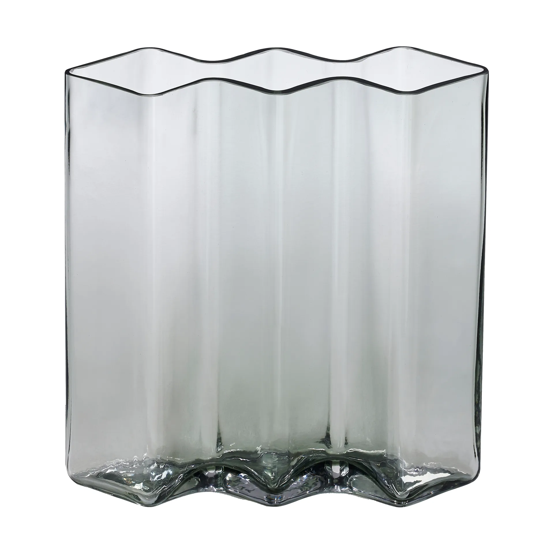 Row vase tre kamre høj., Grå Born In Sweden