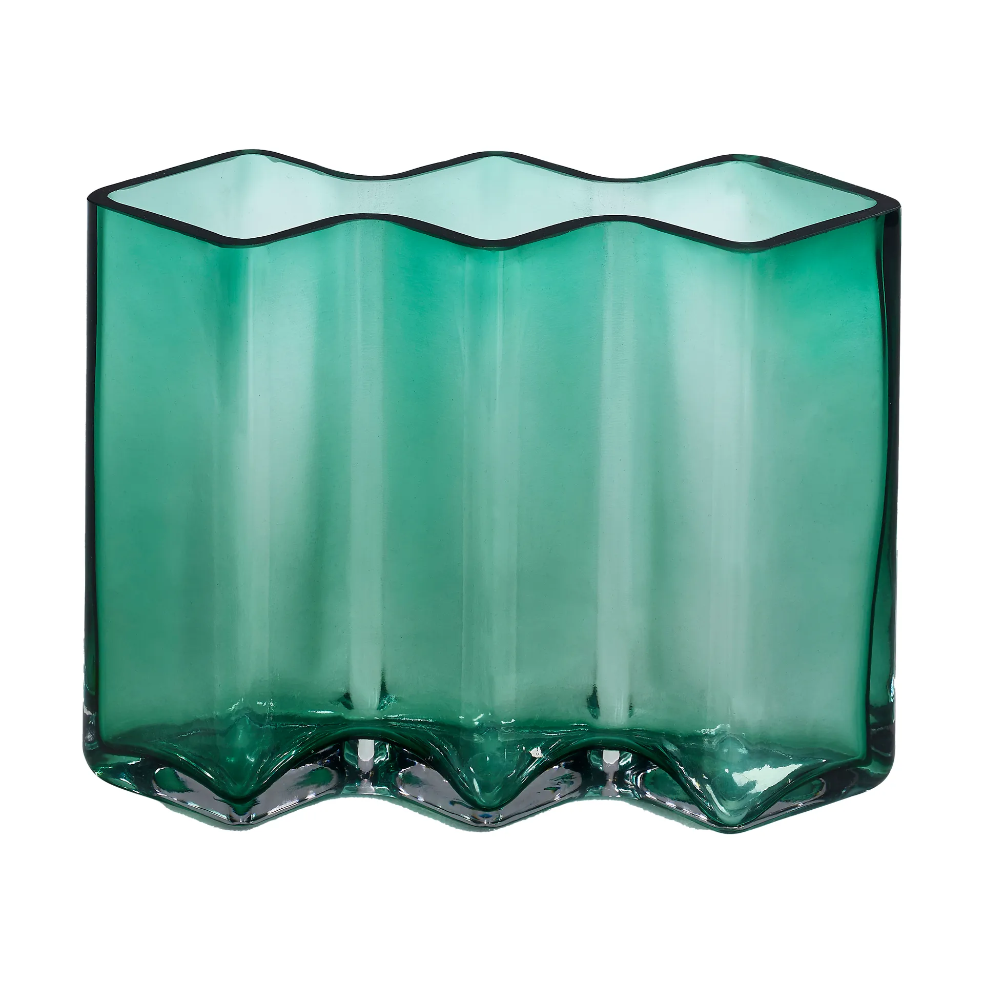 Row vase tre kamre lav, Grøn Born In Sweden