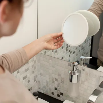 AirMirror makeupspejl x5 aftageligt m. sugekop - Ø16,5 cm - Bosign