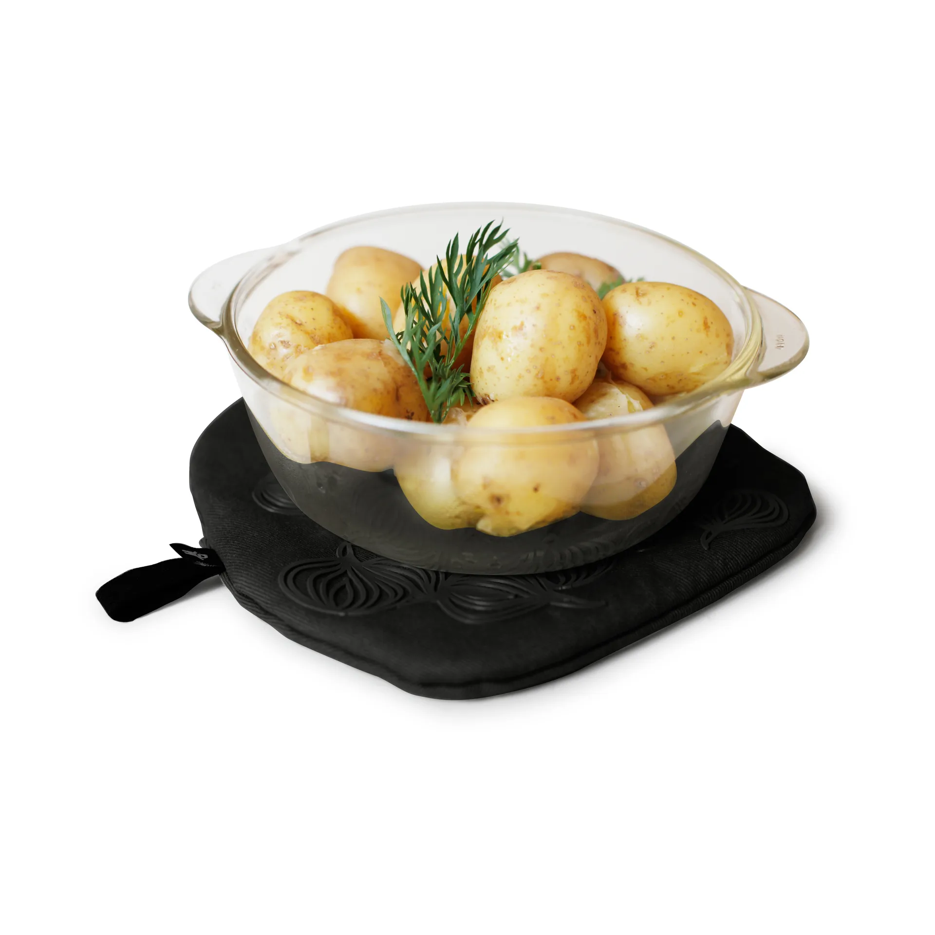 Bosign non-slip grydelap med lomme, Sort Bosign