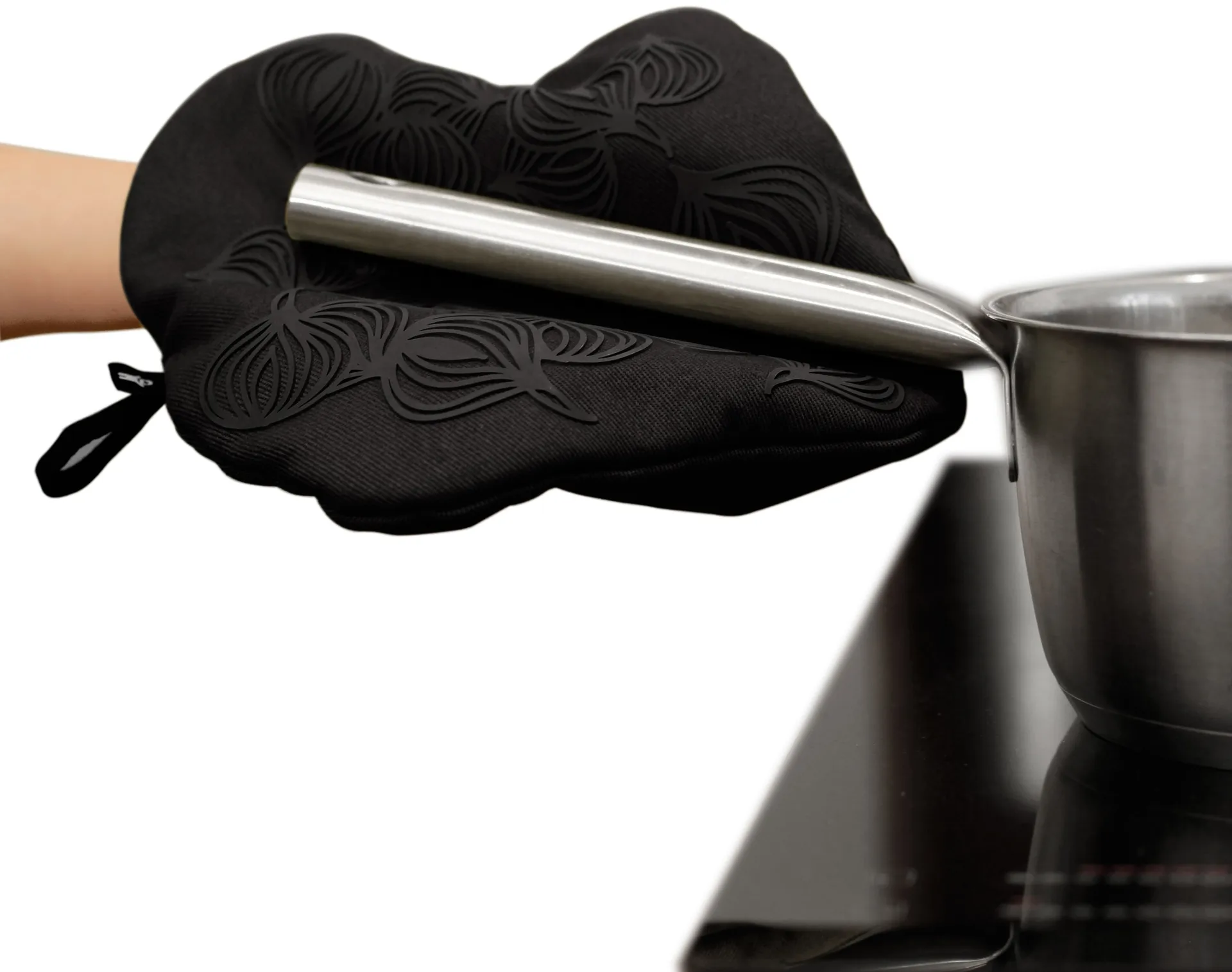 Bosign non-slip grydelap med lomme, Sort Bosign