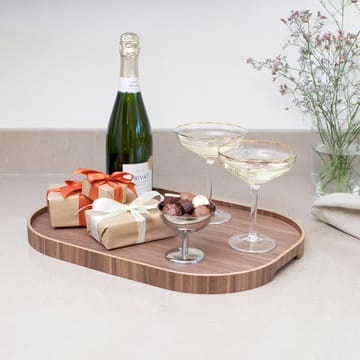 Bosign serveringsbakke curveline large 34x47 cm - Valnød - Bosign
