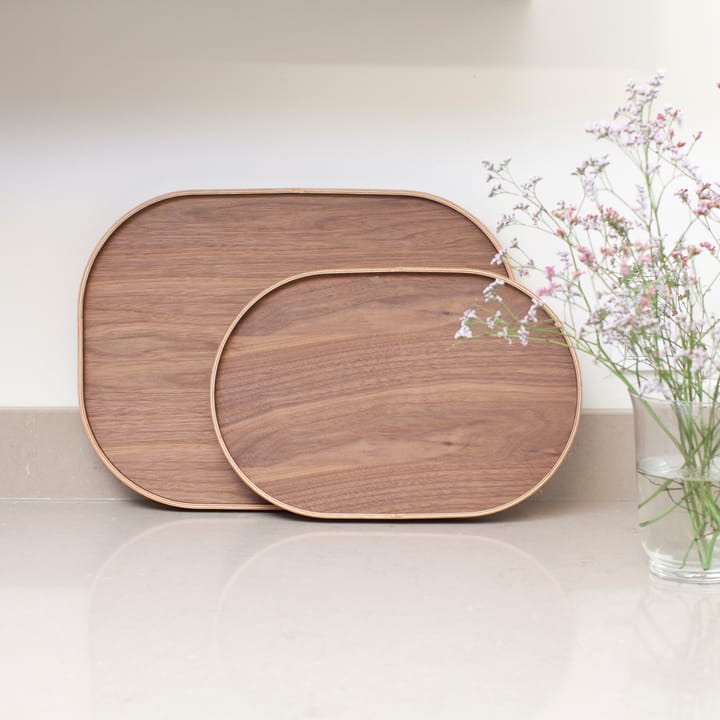 Bosign serveringsbakke curveline large 34x47 cm, Valnød Bosign