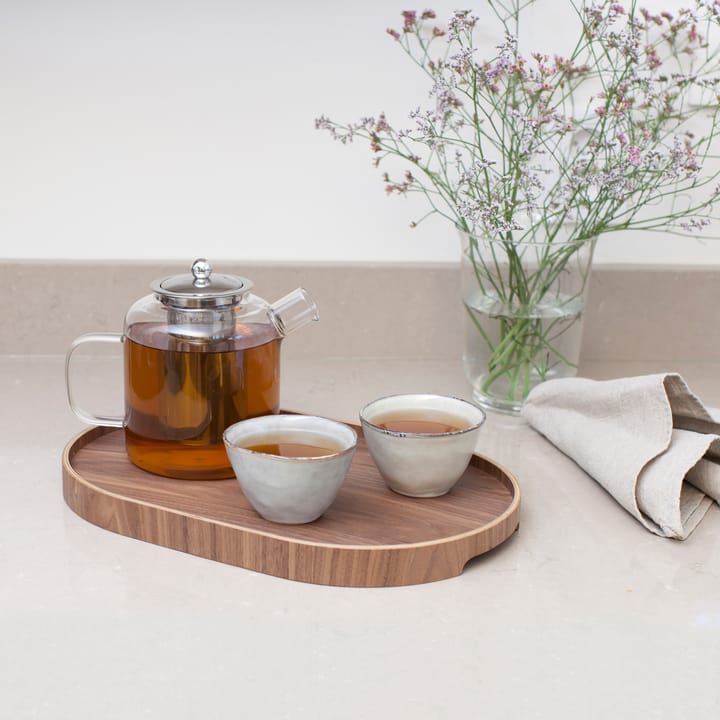 Bosign serveringsbakke curveline medium 26x39 cm, Valnød Bosign