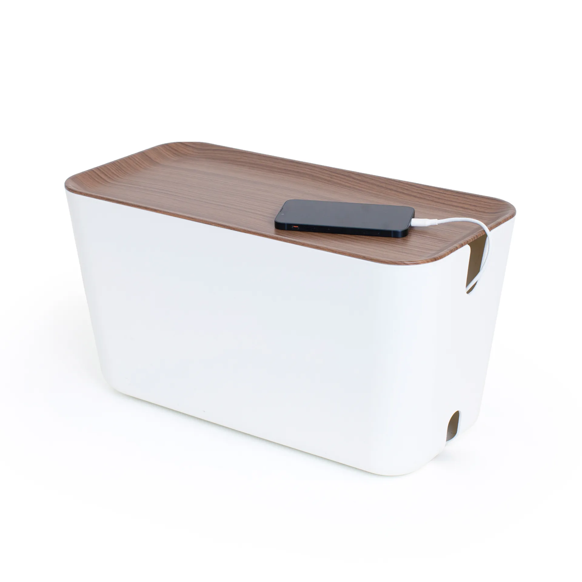 Cable Organiser XXL kabelskjuler, Mørk trædekor Bosign