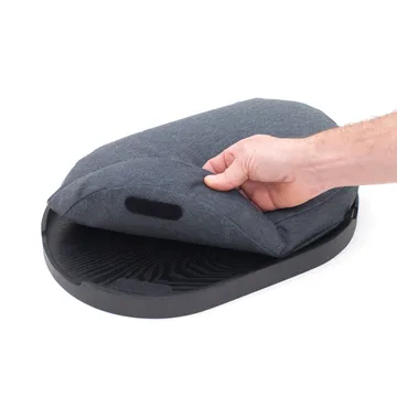 CurveLine anti-slip knæbakke 39x26 cm - Sort piltræ-grå - Bosign