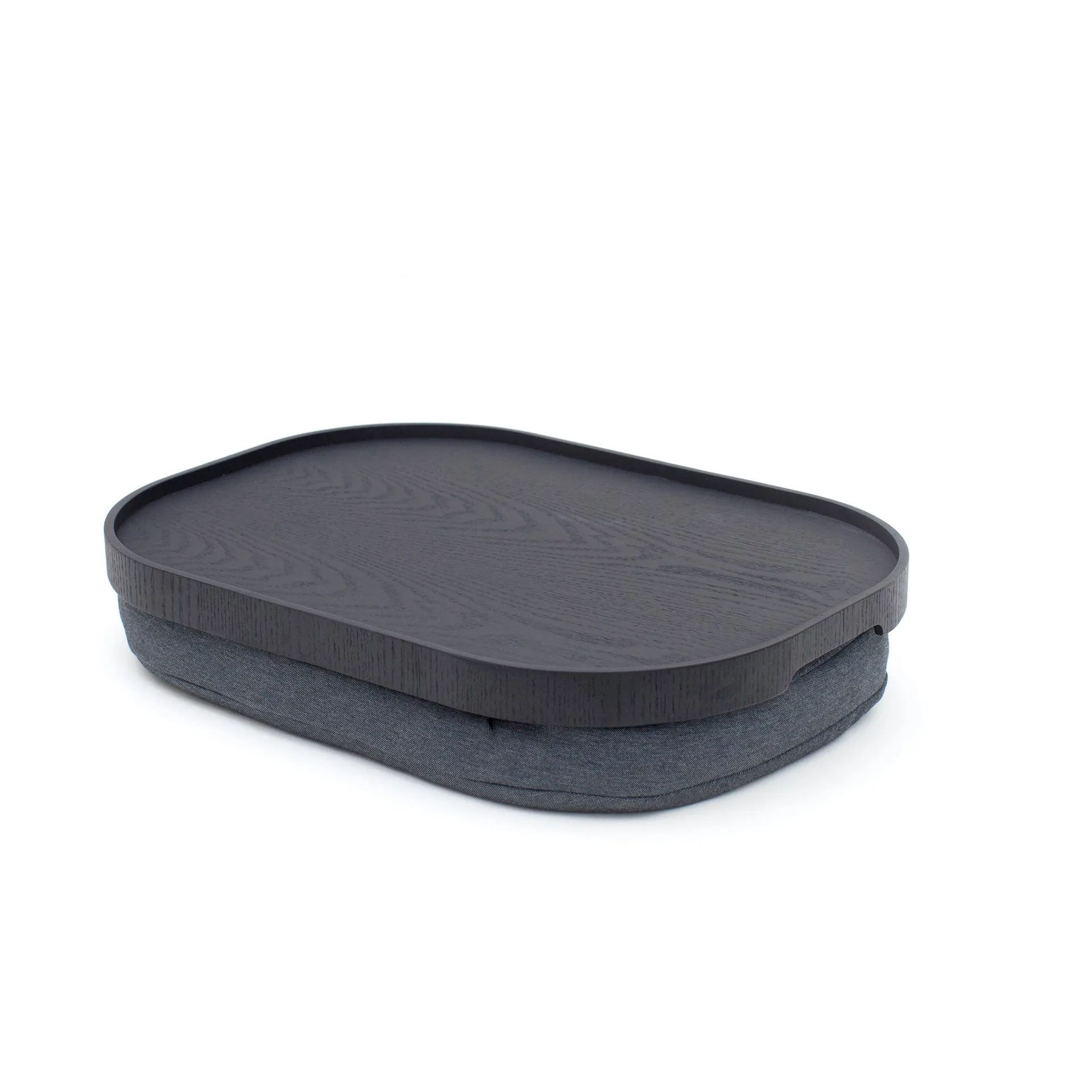 CurveLine™ anti-slip knæbakke 47x34 cm, Sort piltræ-grå Bosign