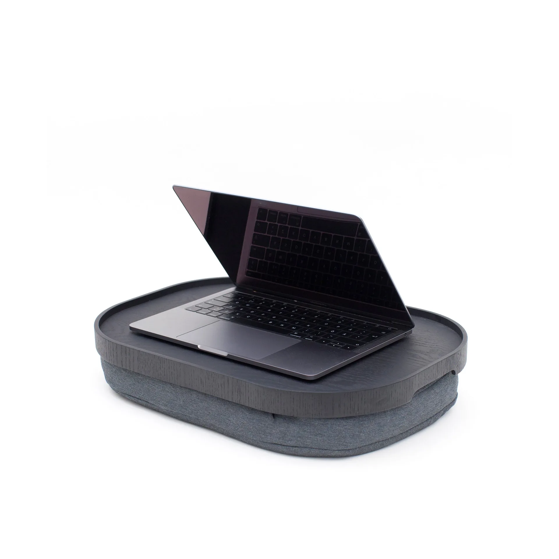 CurveLine™ anti-slip knæbakke 47x34 cm, Sort piltræ-grå Bosign